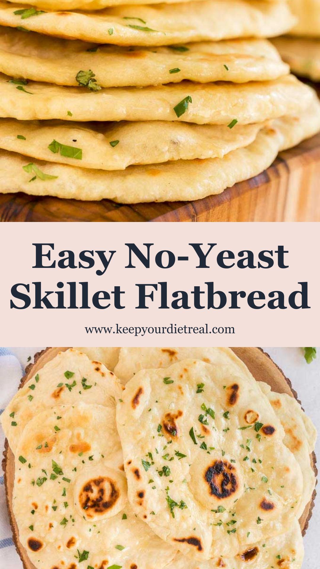 Easy No-Yeast Skillet Flatbread with Golden Crisp Edges — pin 2