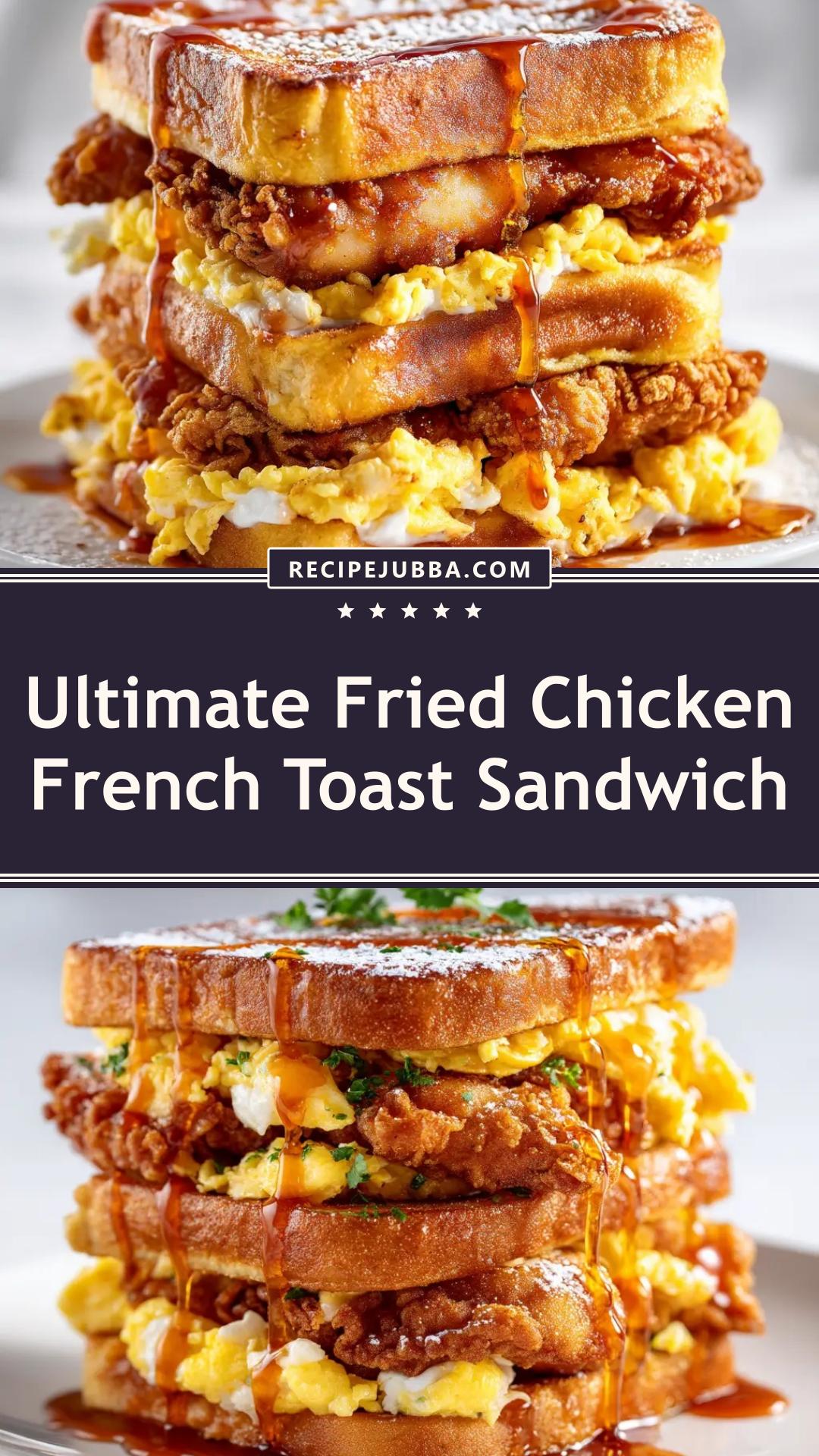 Fried Chicken French Toast Sandwich with Maple Syrup — pin 2