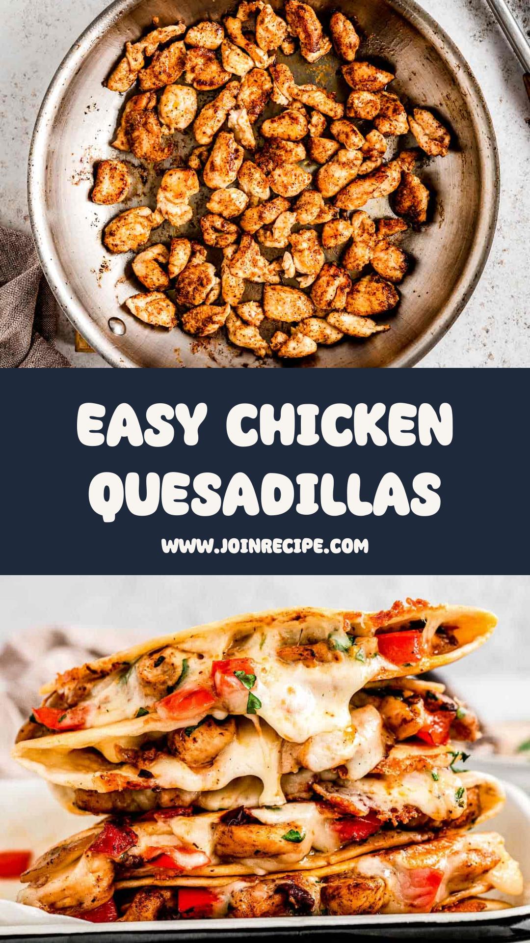 Authentic Chicken Quesadillas with Smoky Chipotle Dip — pin 1