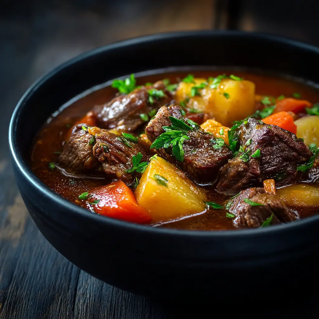 Puerto Rican Beef Stew with Sofrito and Olives