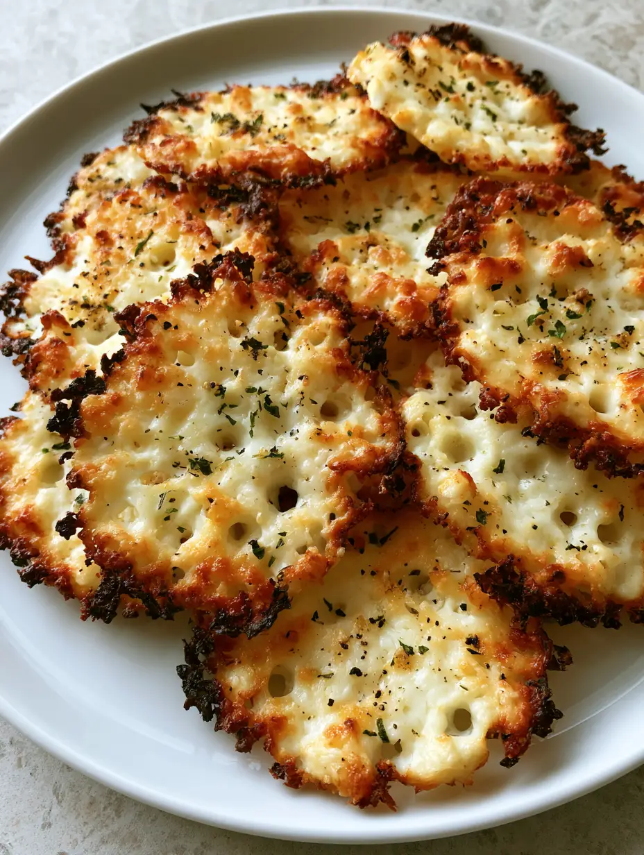 Crispy Cottage Cheese Chips with Oregano and Black Pepper