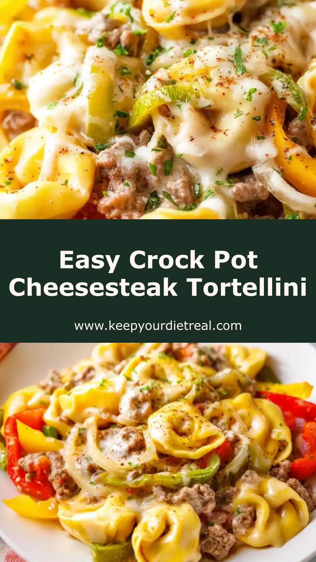 Crock Pot Cheesesteak Tortellini: Hearty Comfort Food for Busy Nights — pin 2