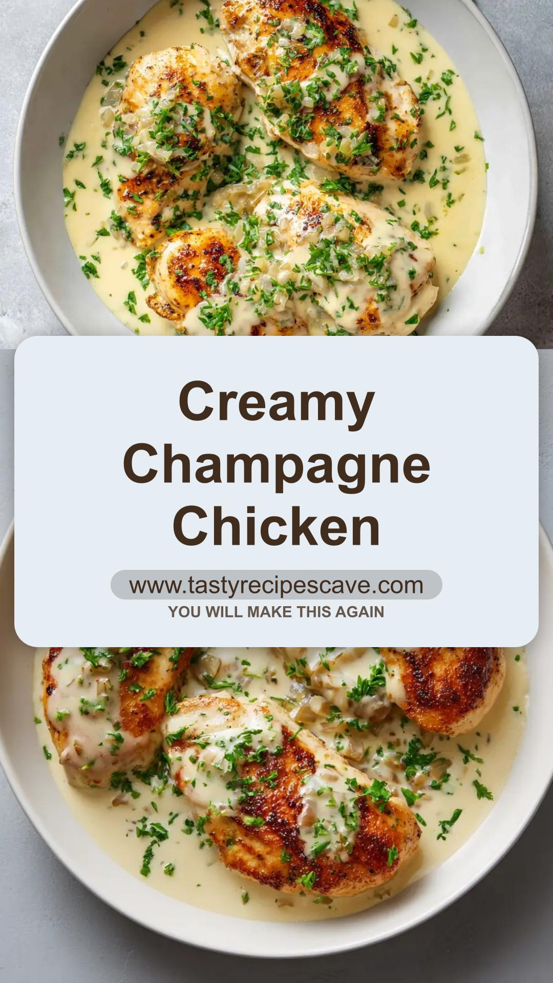 Champagne Chicken with Shallot Cream Sauce — pin 2