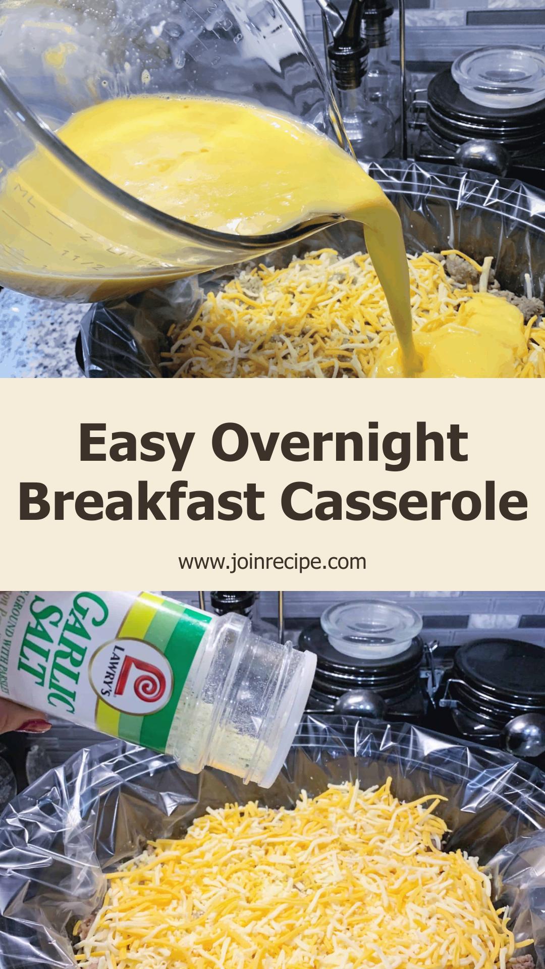Overnight Slow Cooker Breakfast Casserole: Easy Holiday Morning Meal — pin 3
