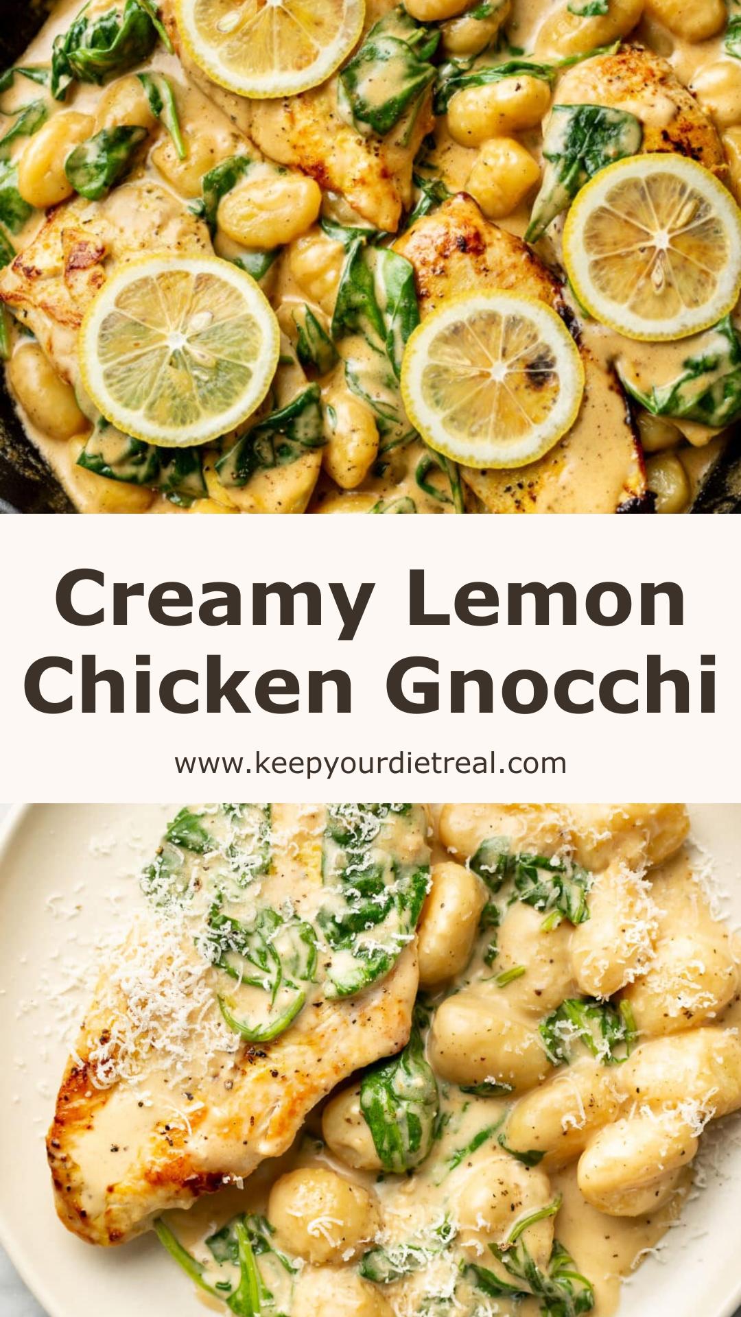 Lemon Chicken Gnocchi with Creamy Parmesan Sauce — pin 3