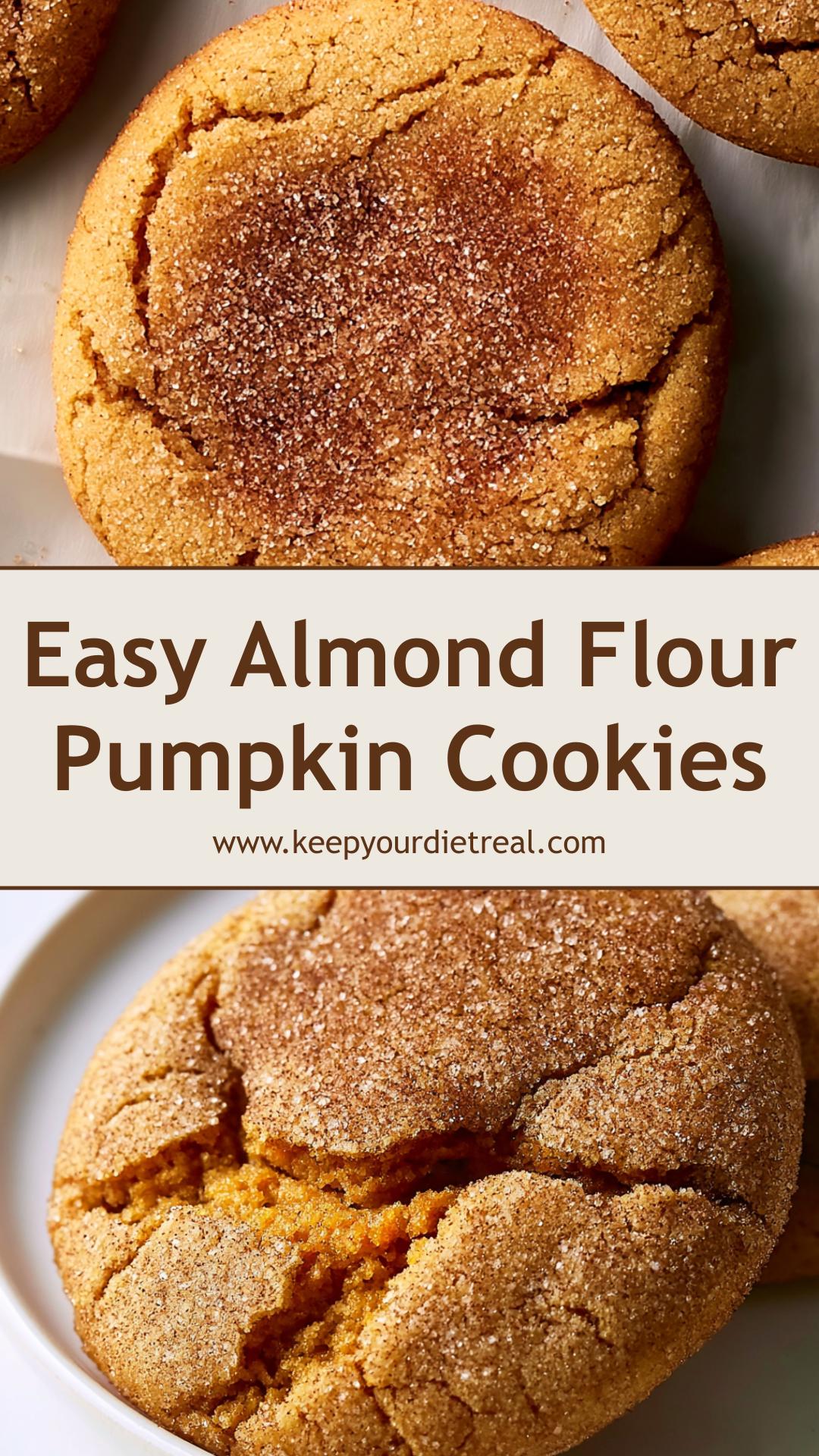 Almond Flour Pumpkin Spice Cookies with Cinnamon Sugar Coating — pin 3