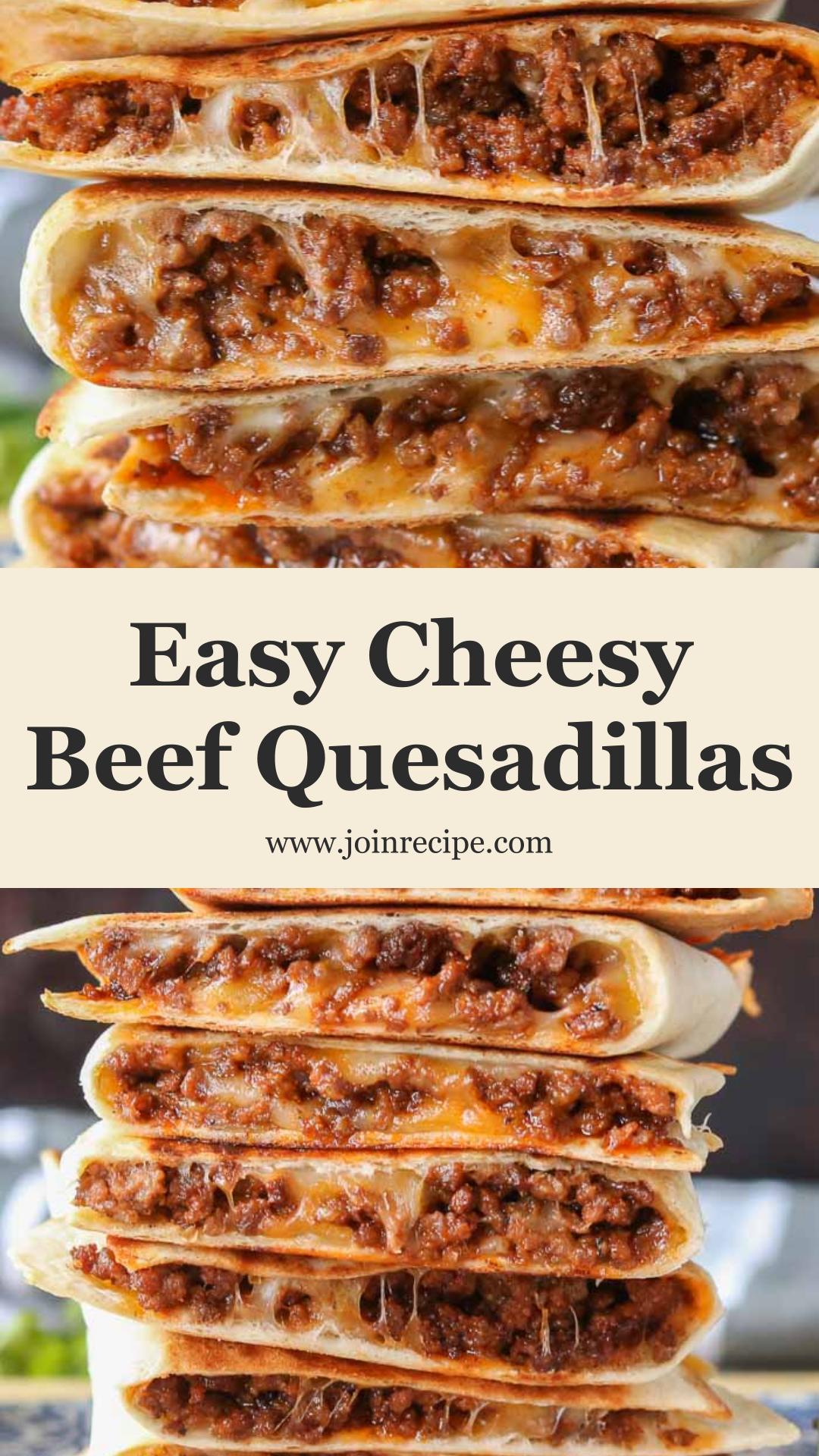 Cheesy Ground Beef Quesadillas with Crispy Golden Tortillas — pin 2