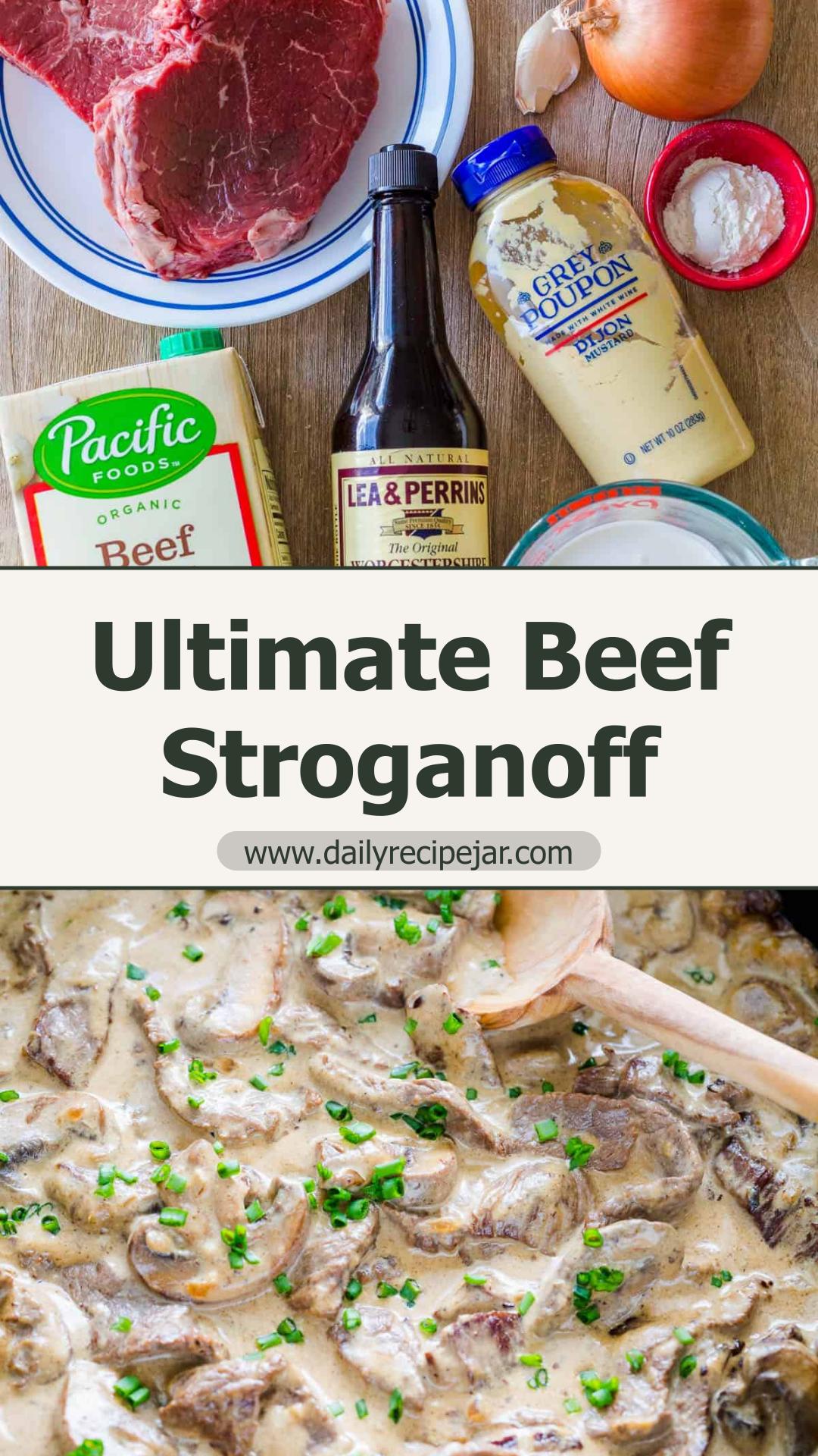 Beef Stroganoff with Creamy Mushroom Sauce — pin 2