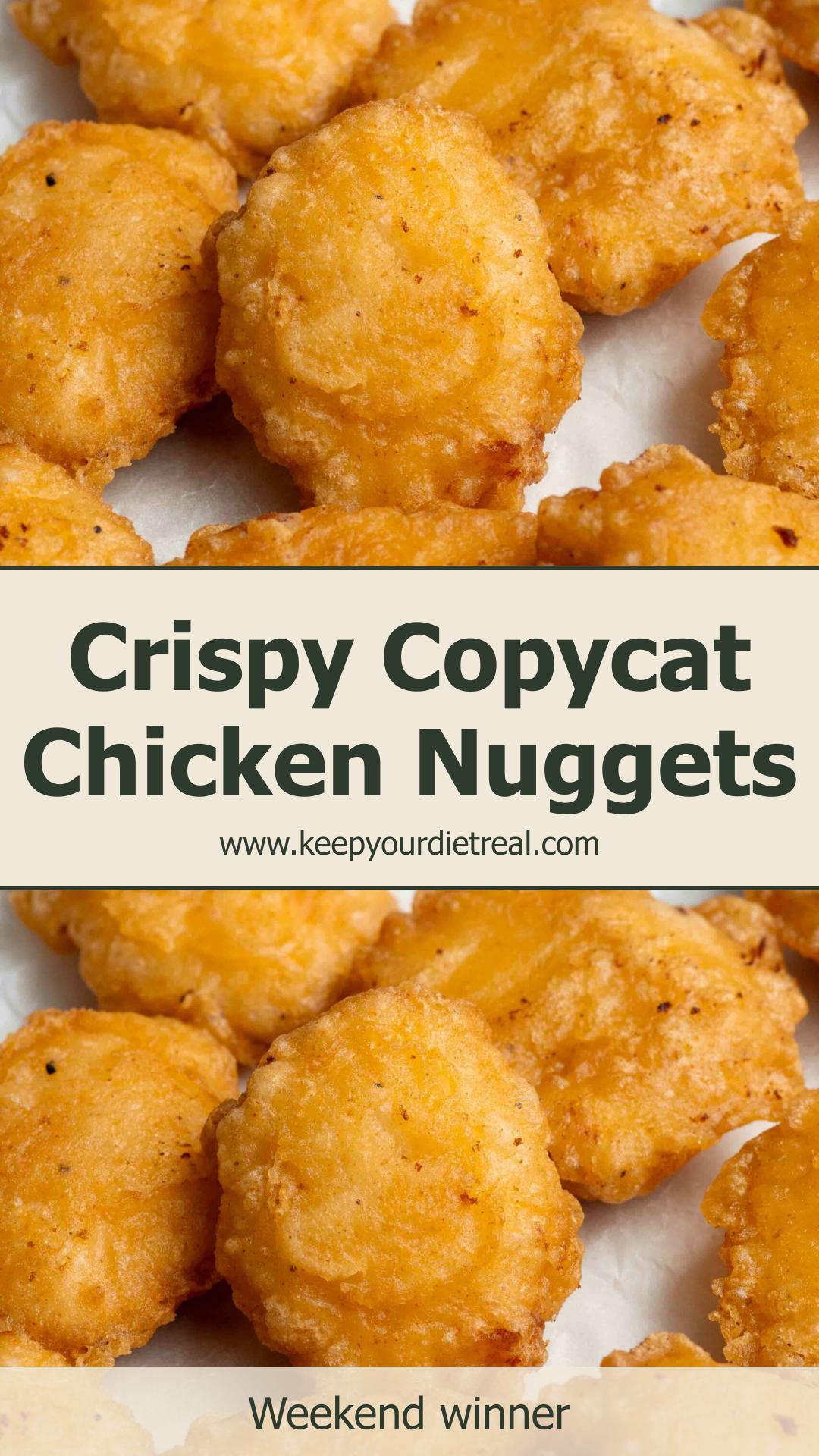 Copycat McDonald's Chicken Nuggets with Crispy Tempura-Style Batter — pin 1