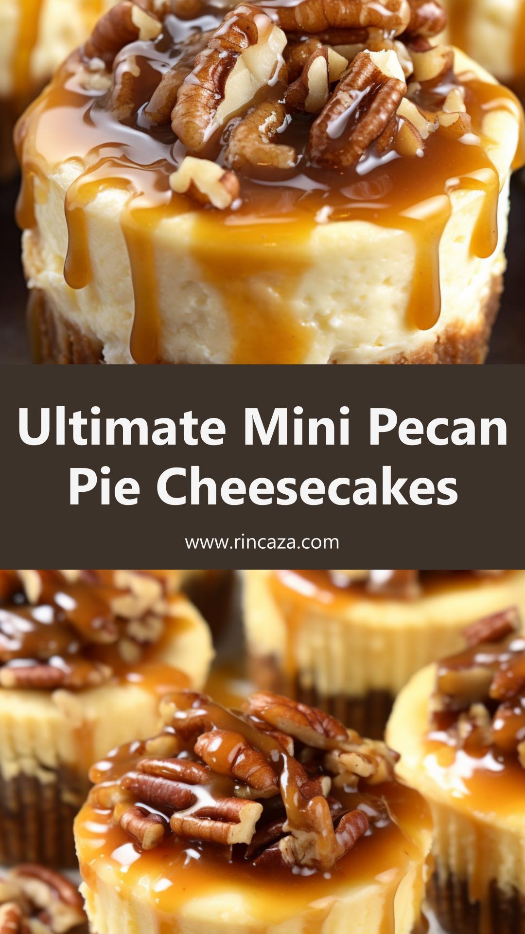Mini Pecan Pie Cheesecakes with Toasted Pecan Brown Sugar Topping — pin 2