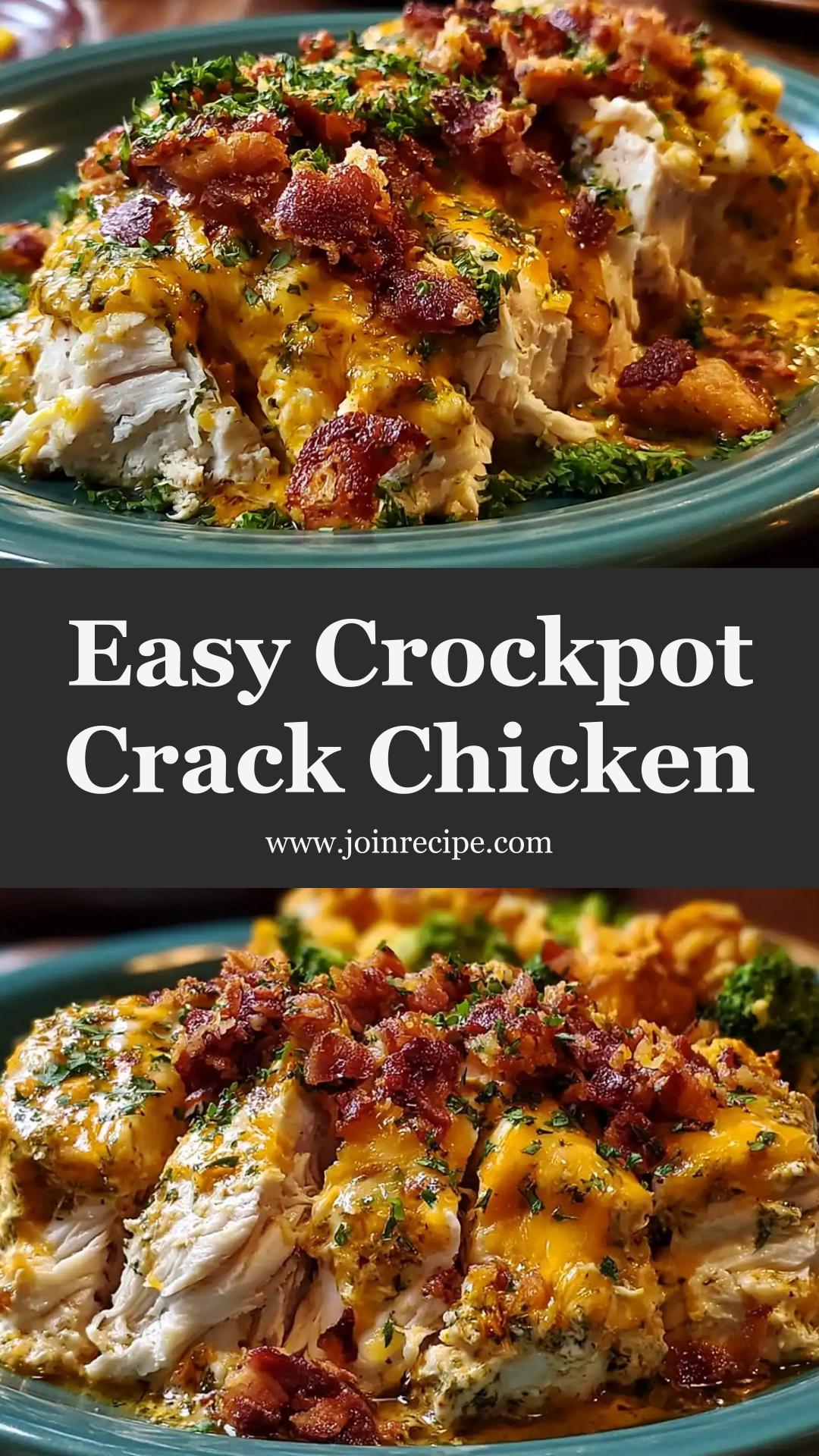 Crockpot Crack Chicken: Creamy Shredded Goodness with 5 Ingredients — pin 3