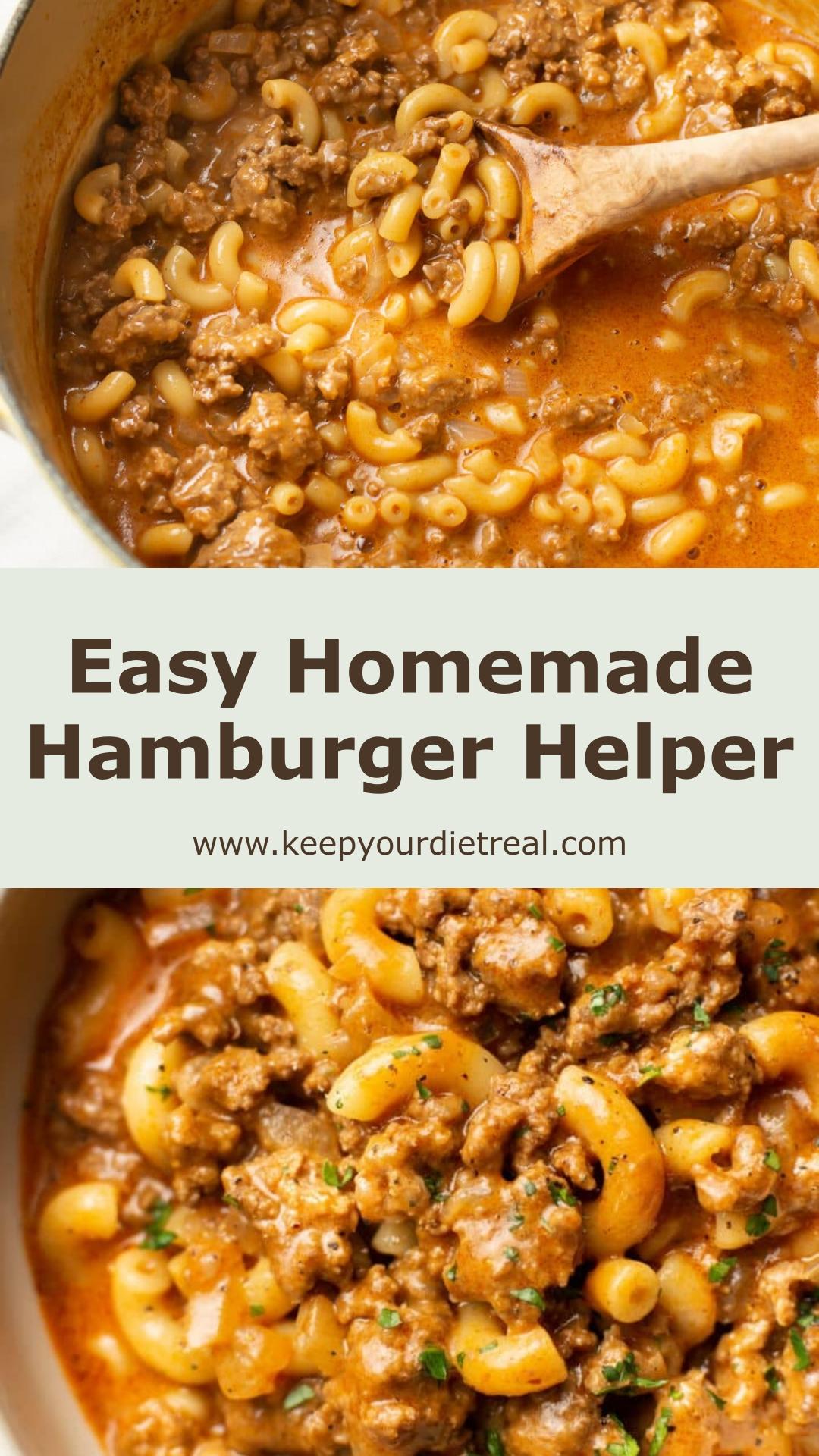 Homemade Hamburger Helper with Sharp Cheddar and Beefy Macaroni — pin 3