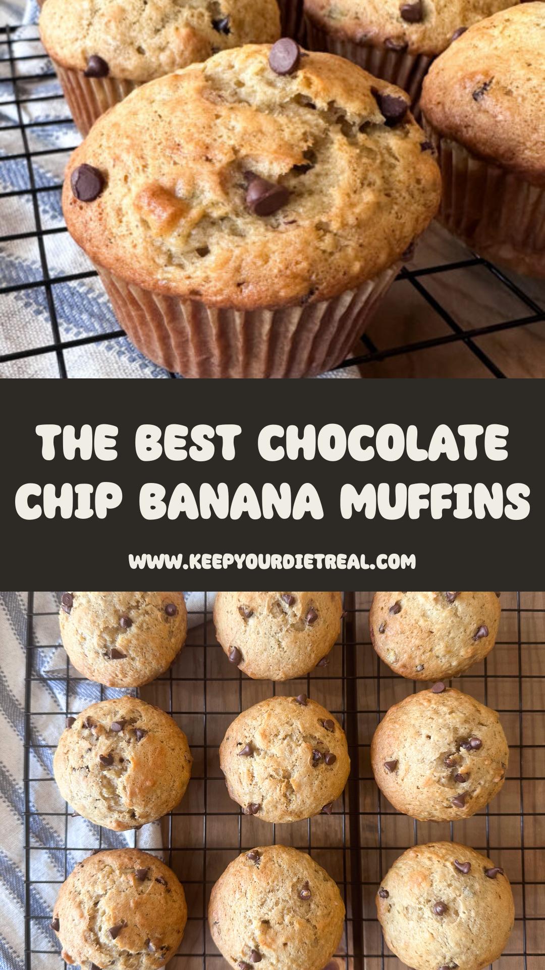Chocolate Chip Banana Muffins: Soft, Sweet Breakfast Treats — pin 3
