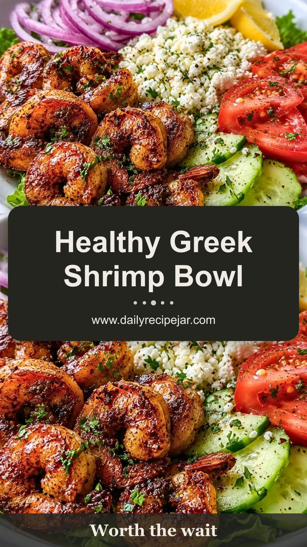 Greek Shrimp Mediterranean Bowl with Quinoa and Feta — pin 3