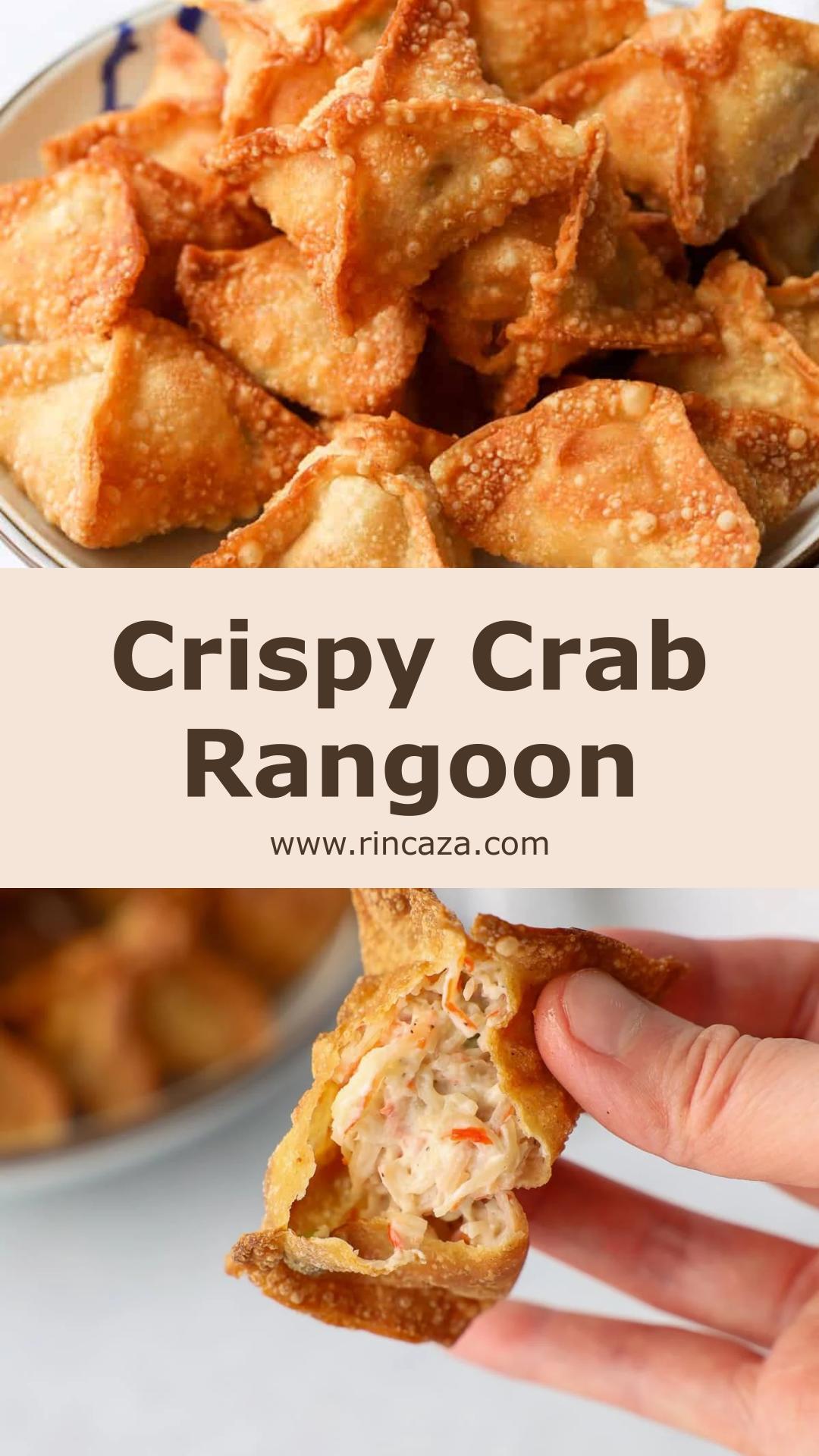 Crab Rangoon with Crispy Golden Wontons and Creamy Crab Filling — pin 1