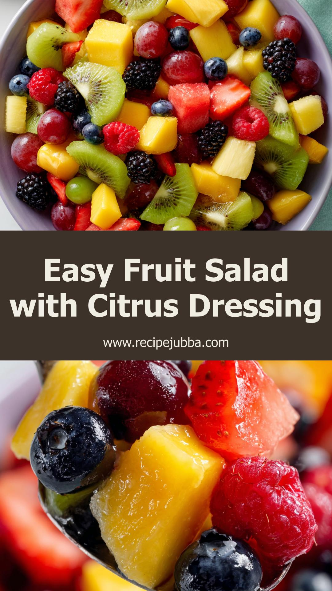 Simple Fruit Salad: Bright Citrus Dressing with Fresh Mint — pin 1