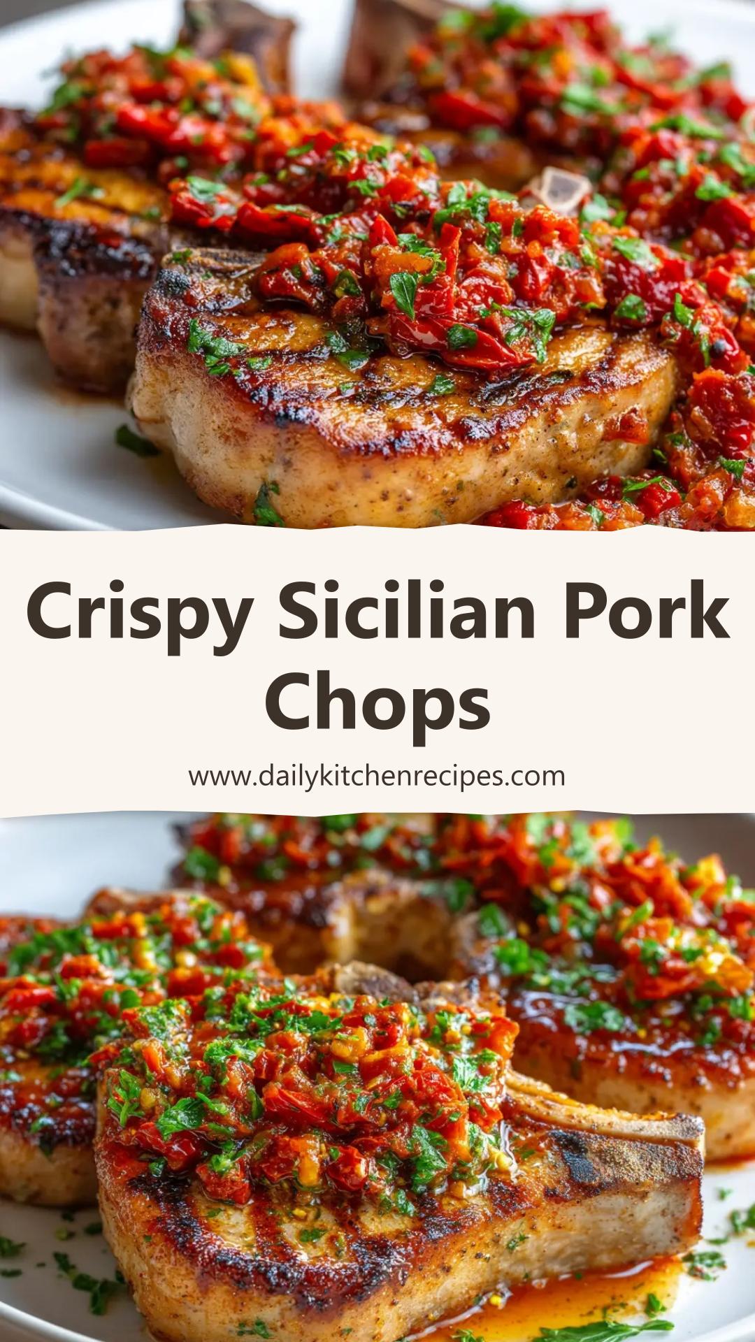 Sicilian Pork Chops with Parmesan Herb Crust — pin 2