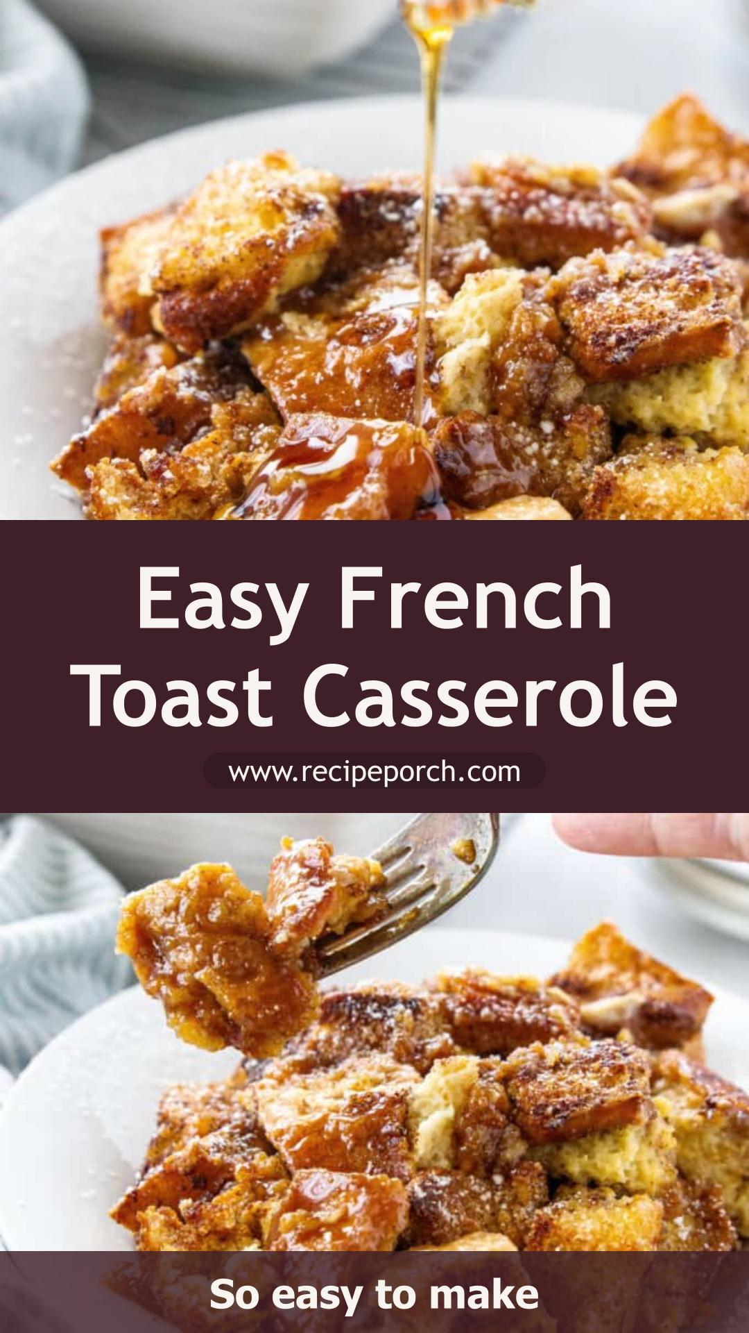 French Toast Casserole with Caramelized Brown Sugar Base — pin 2