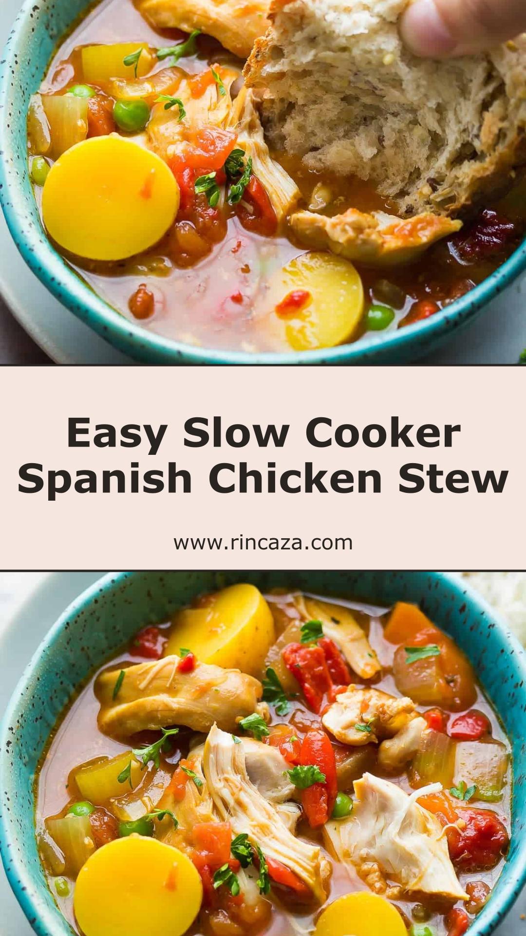 Slow Cooker Spanish Chicken Stew with Saffron and Smoked Paprika — pin 3