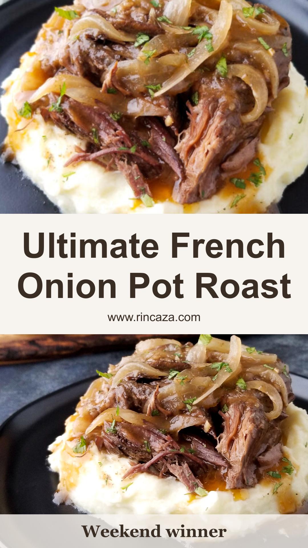 French Onion Pot Roast with Tender Onions and Savory Gravy — pin 3