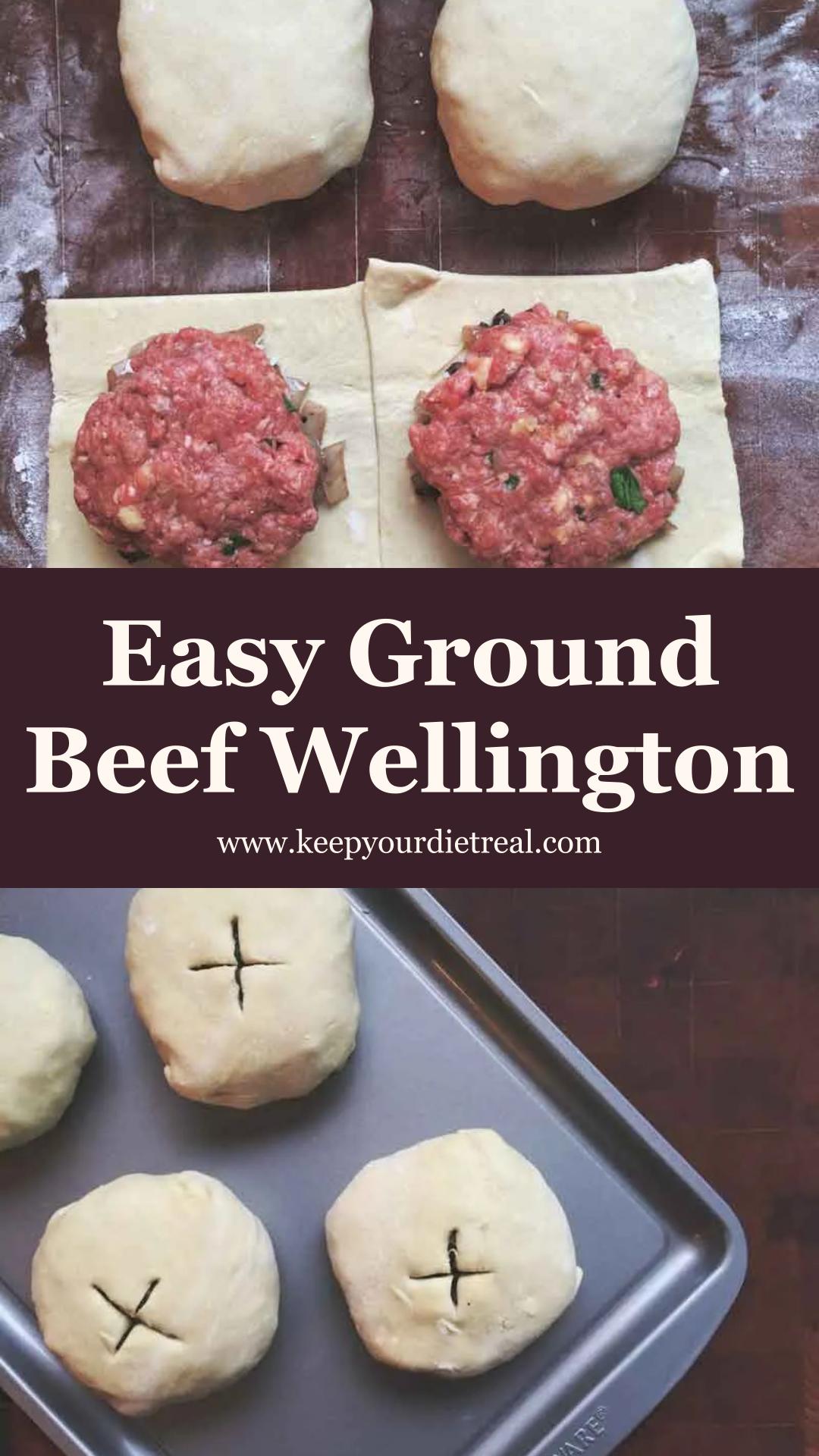 Ground Beef Wellington with Flaky Puff Pastry and Mushroom Filling — pin 1