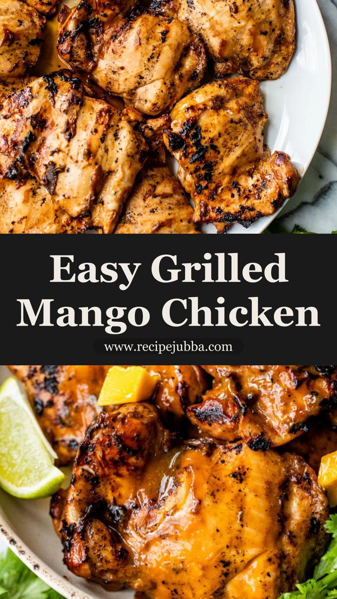 Grilled Mango Chicken with Smoky Sweet-Savory Mango-Soy Sauce — pin 1