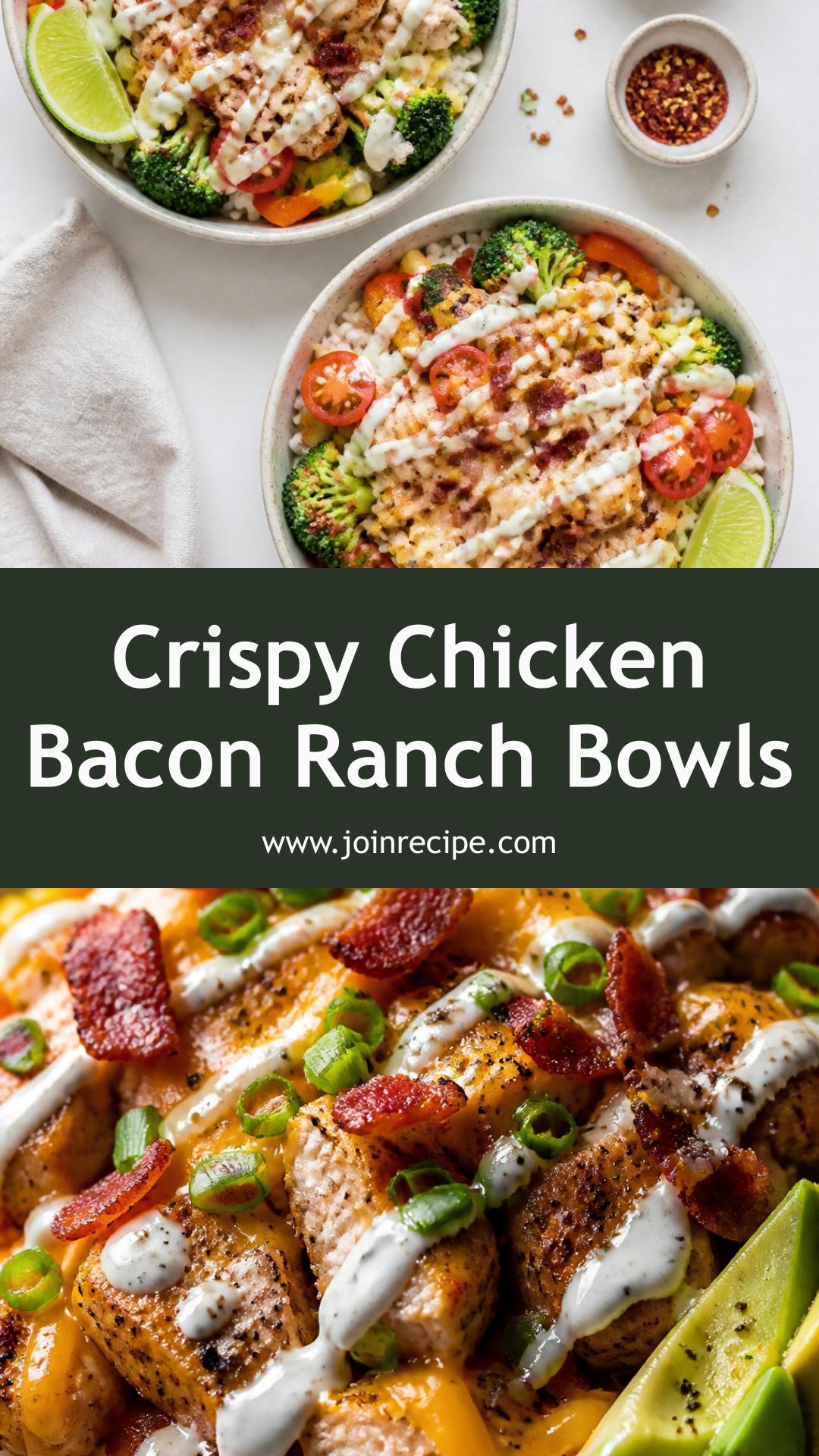 Chicken Bacon Ranch Rice Bowls: Creamy, Crispy Comfort Food for Busy Nights — pin 2