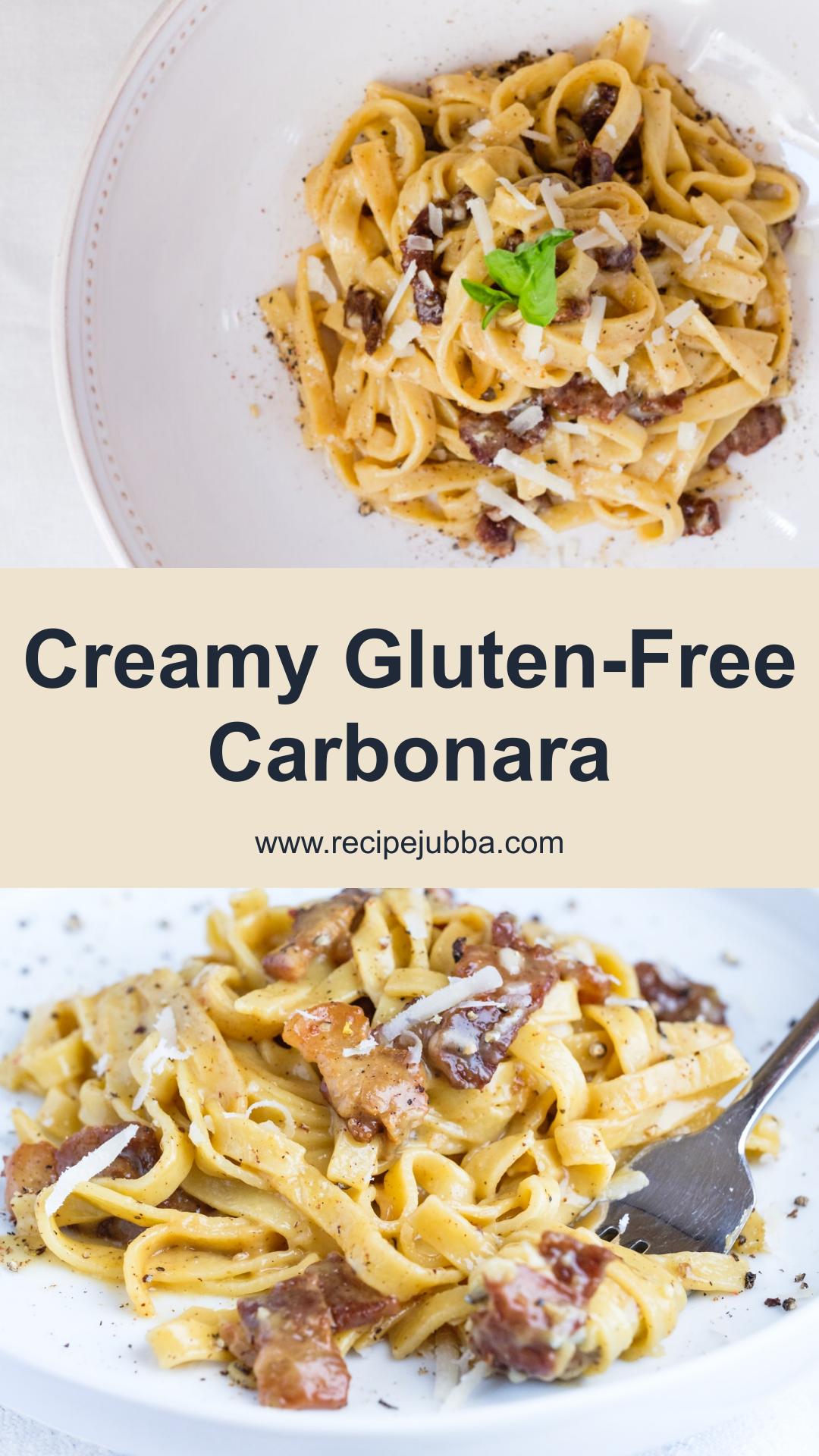 Gluten-Free Pasta Carbonara: Creamy Classic with No Cream — pin 1