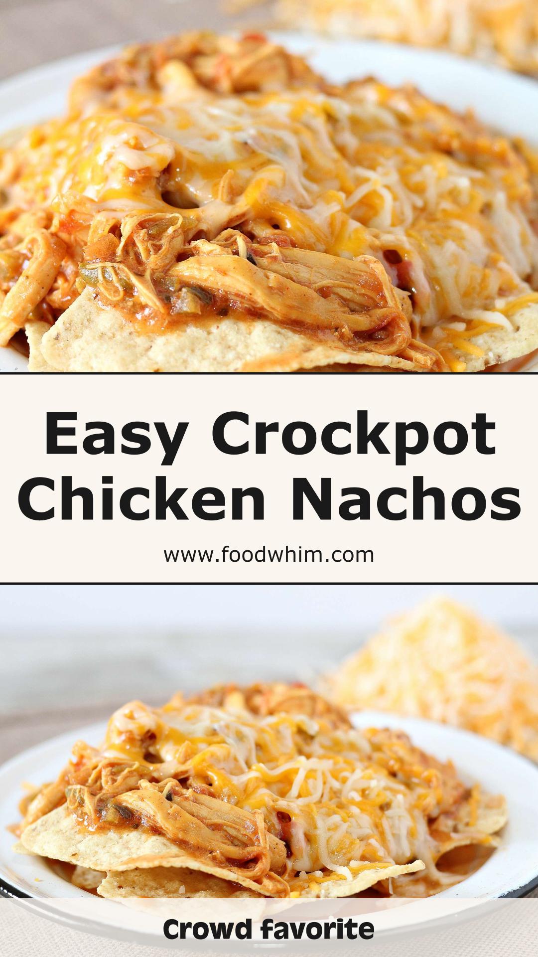 Crockpot Chicken Nachos with Creamy Salsa Con Queso — pin 3