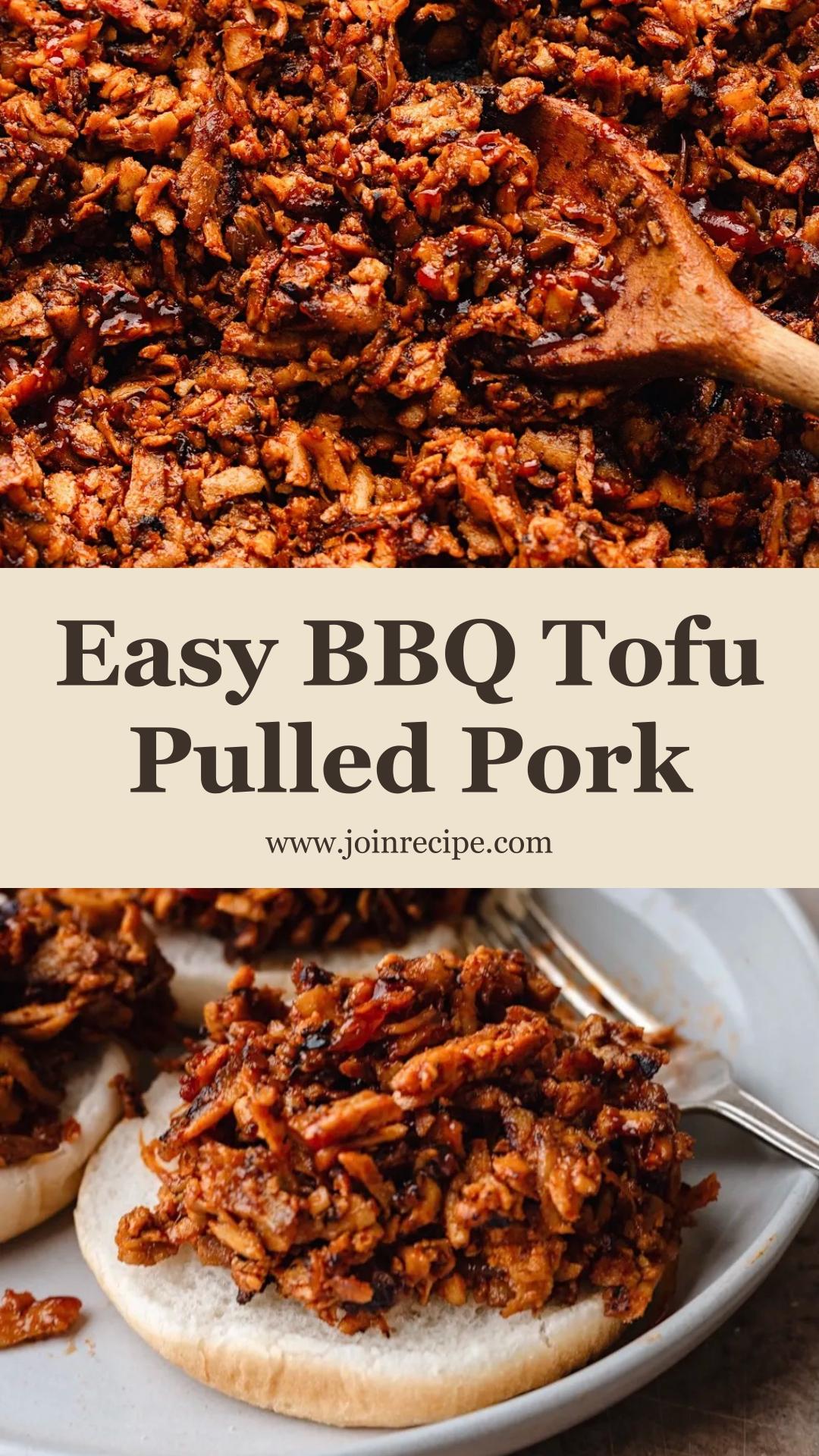 BBQ Tofu Pulled Pork with Smoky Sauce and Chewy Grated Tofu — pin 3