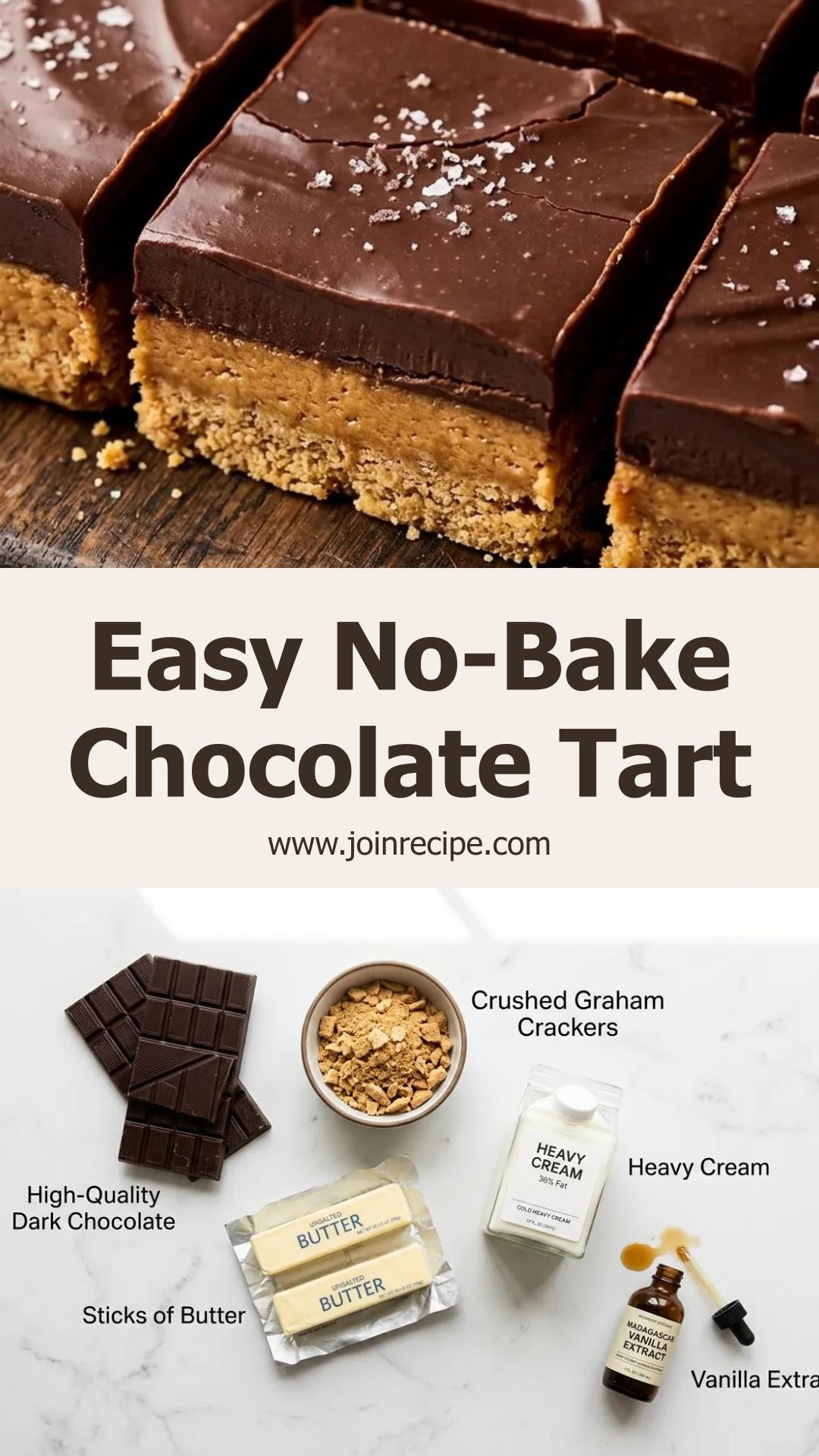 No-Bake Chocolate Tart: A Simple Yet Decadent Dessert — pin 2