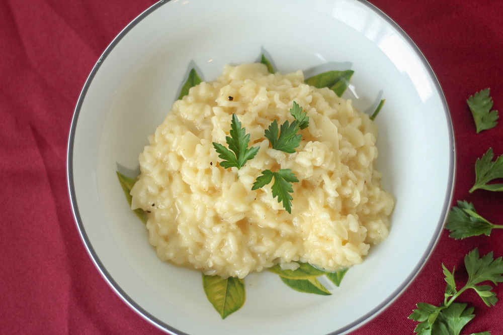 White Wine and Parmesan Risotto with Creamy Arborio Rice