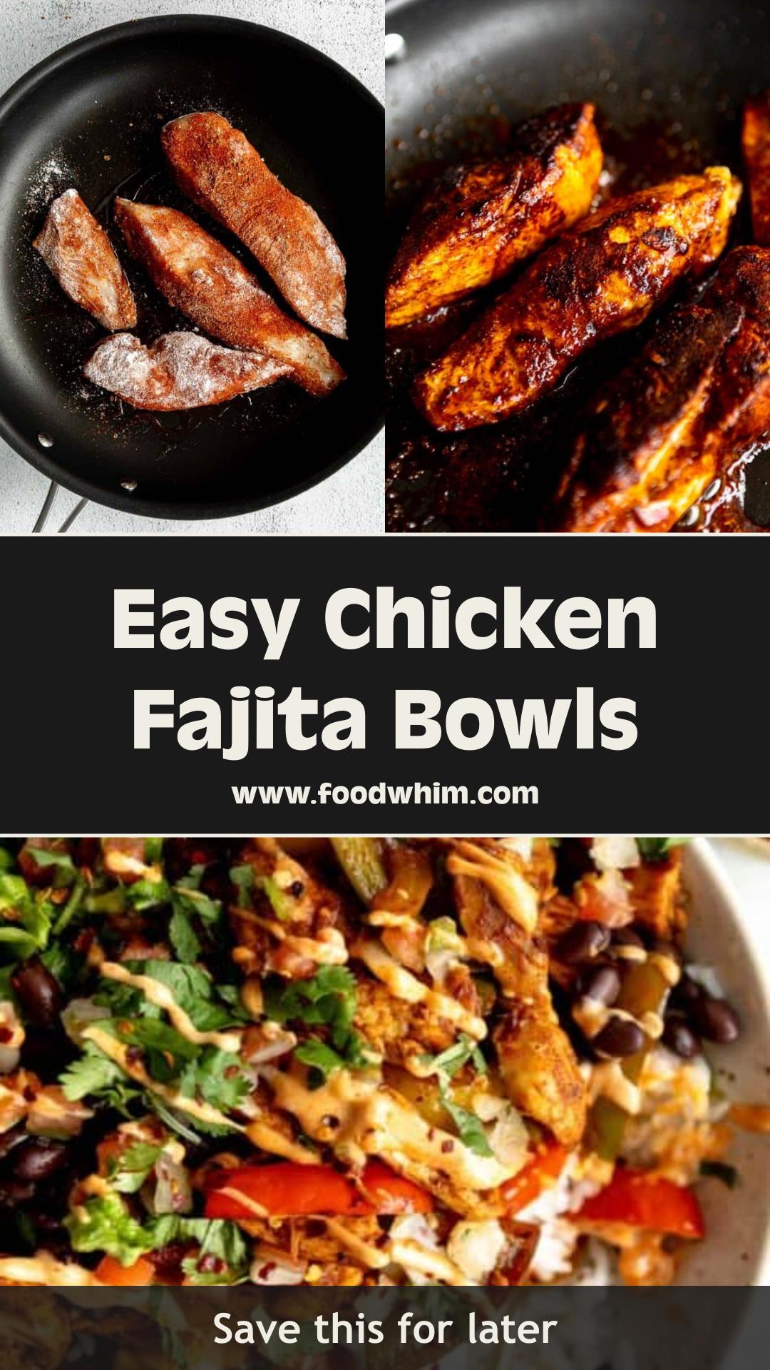 Chicken Fajita Bowls with Chipotle Aioli and Golden Peppers — pin 1