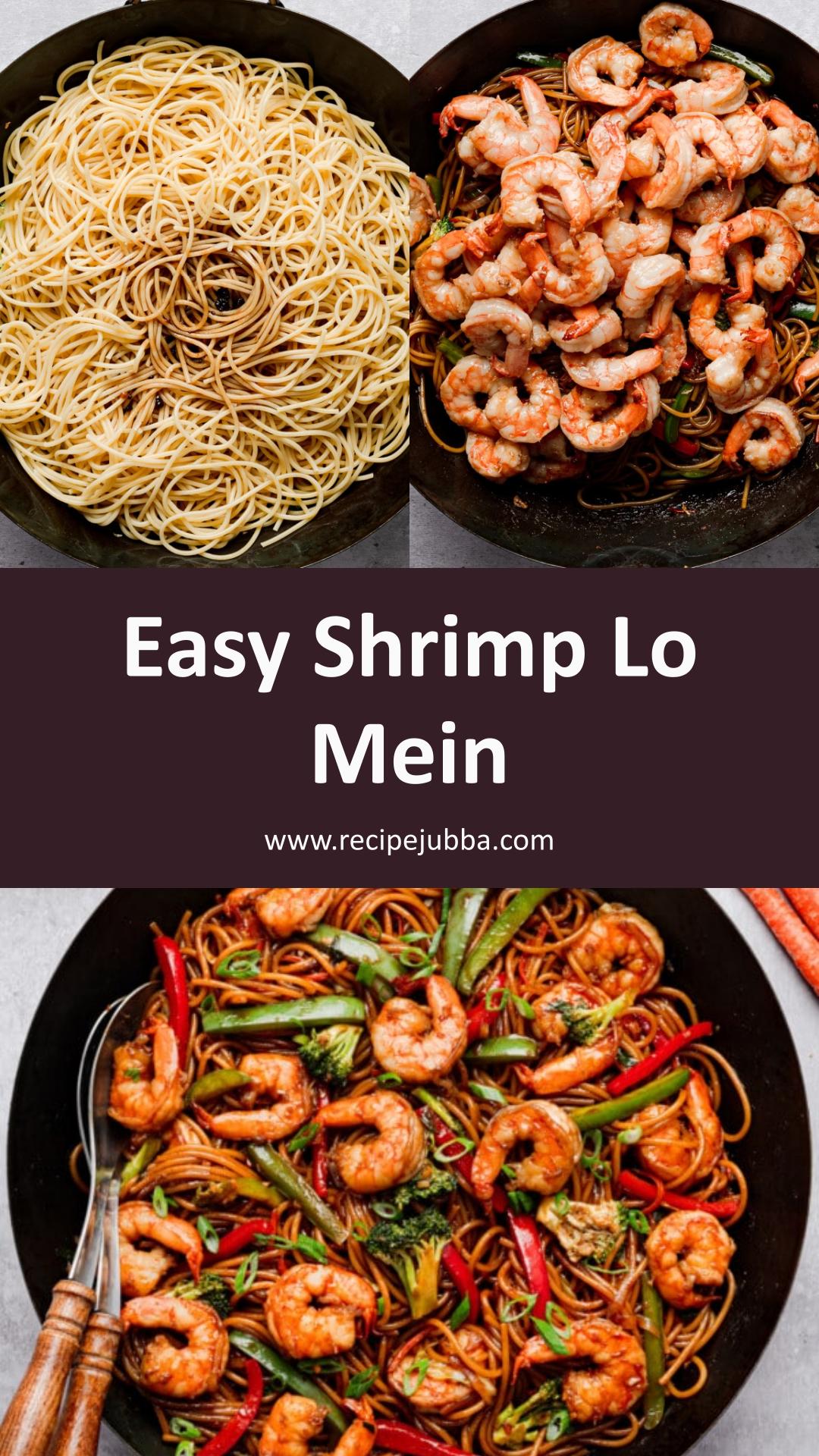 Shrimp Lo Mein with Crisp Vegetables and Savory-Sweet Sauce — pin 1