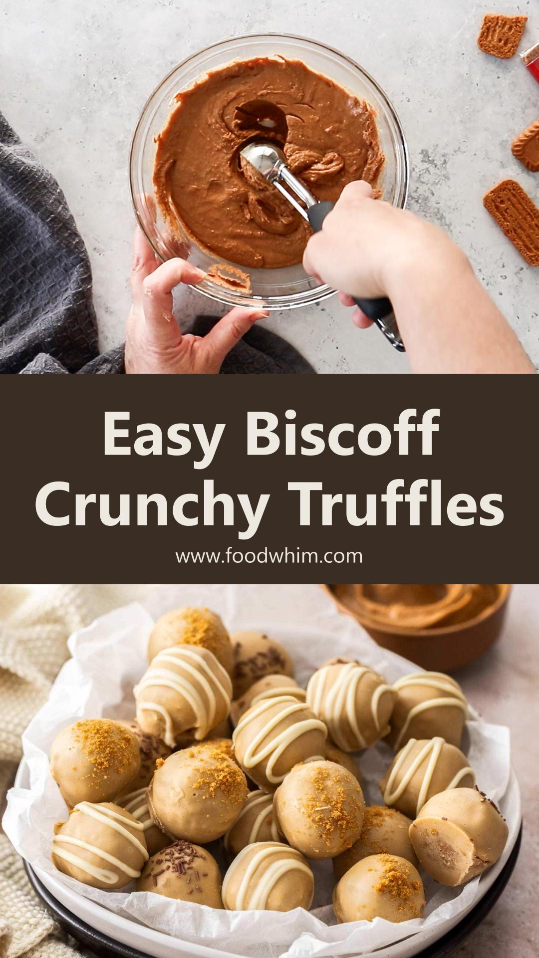 Biscoff Truffles With Crunchy Cookie Bits and White Chocolate — pin 2