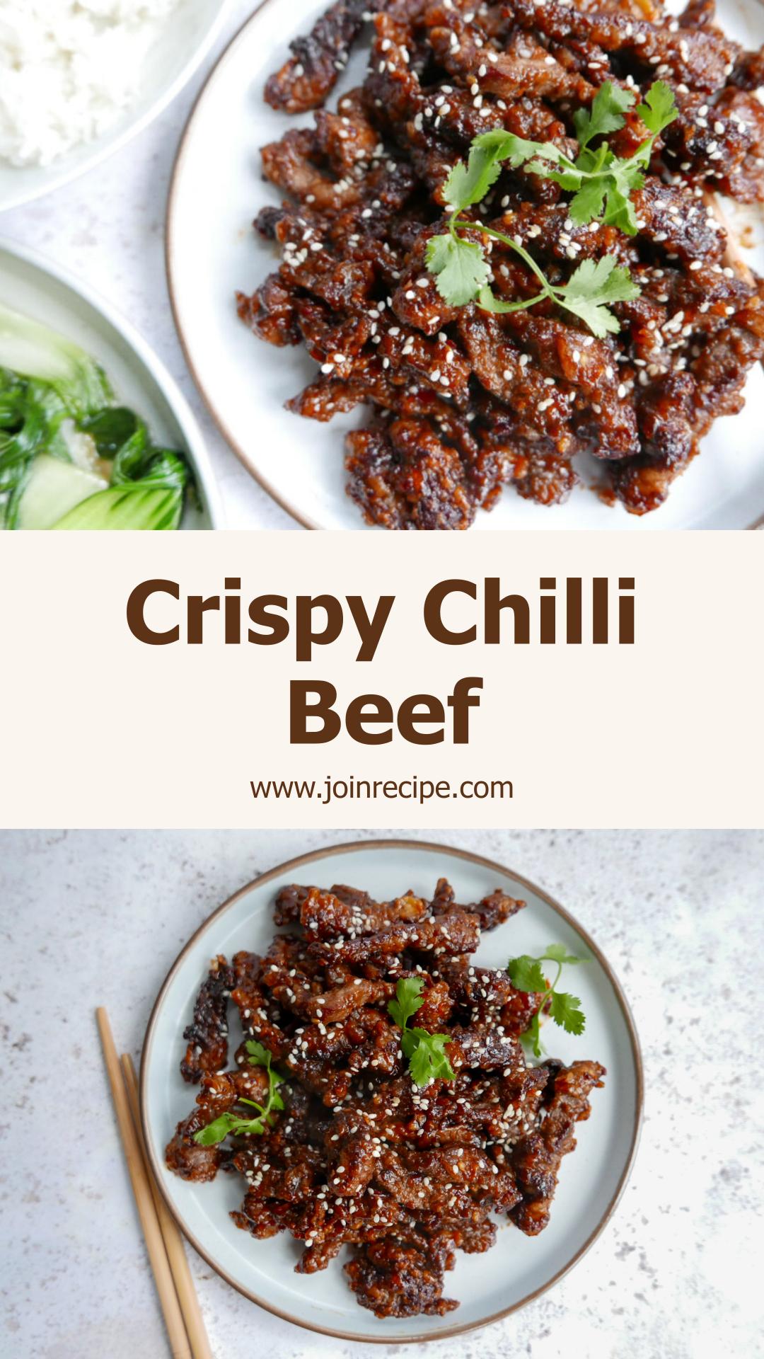 Crispy Chilli Beef with Sticky Sweet-Spicy Sauce — pin 1