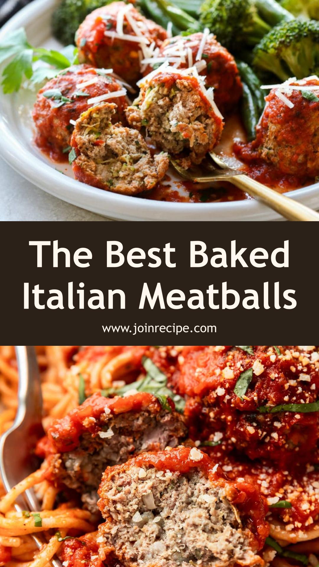 Baked Italian Meatballs — pin 1