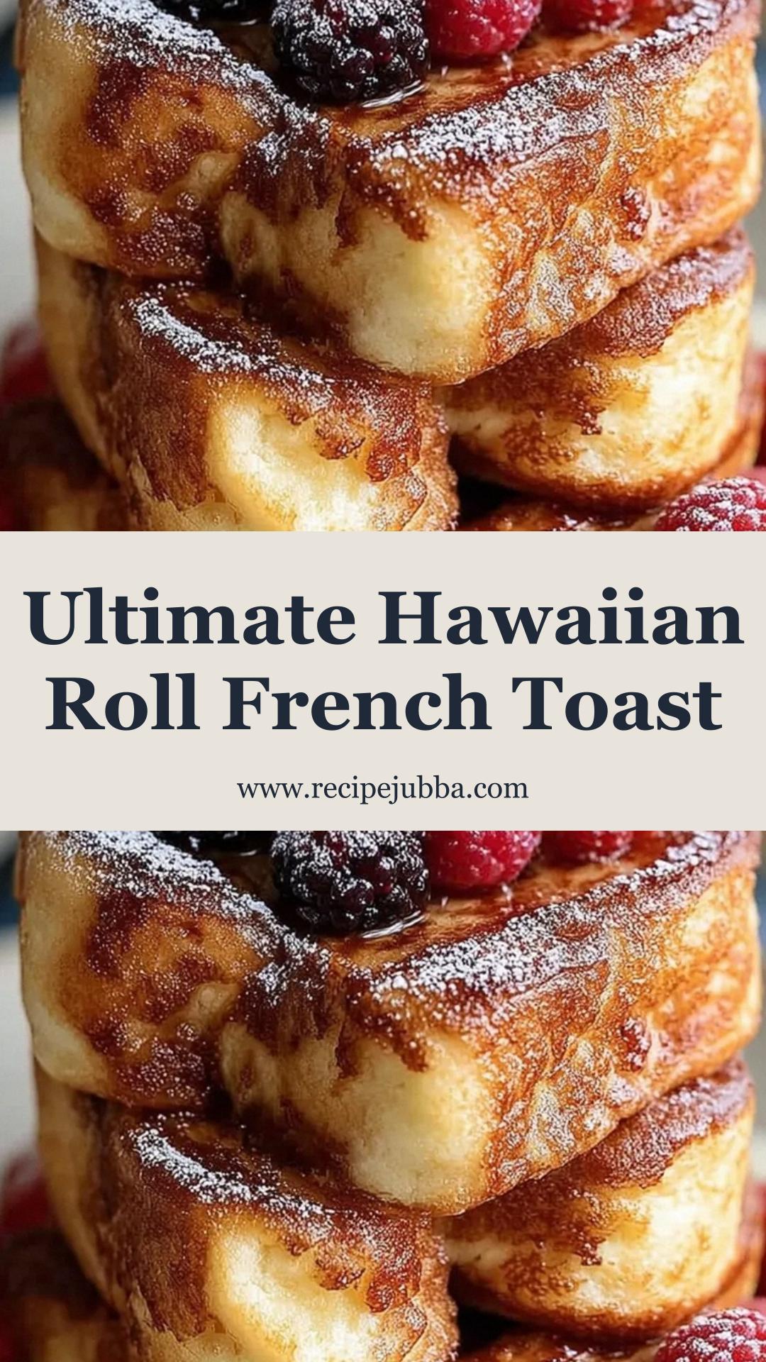 Hawaiian Roll French Toast: Soft Custard with Golden Butter Crust — pin 1