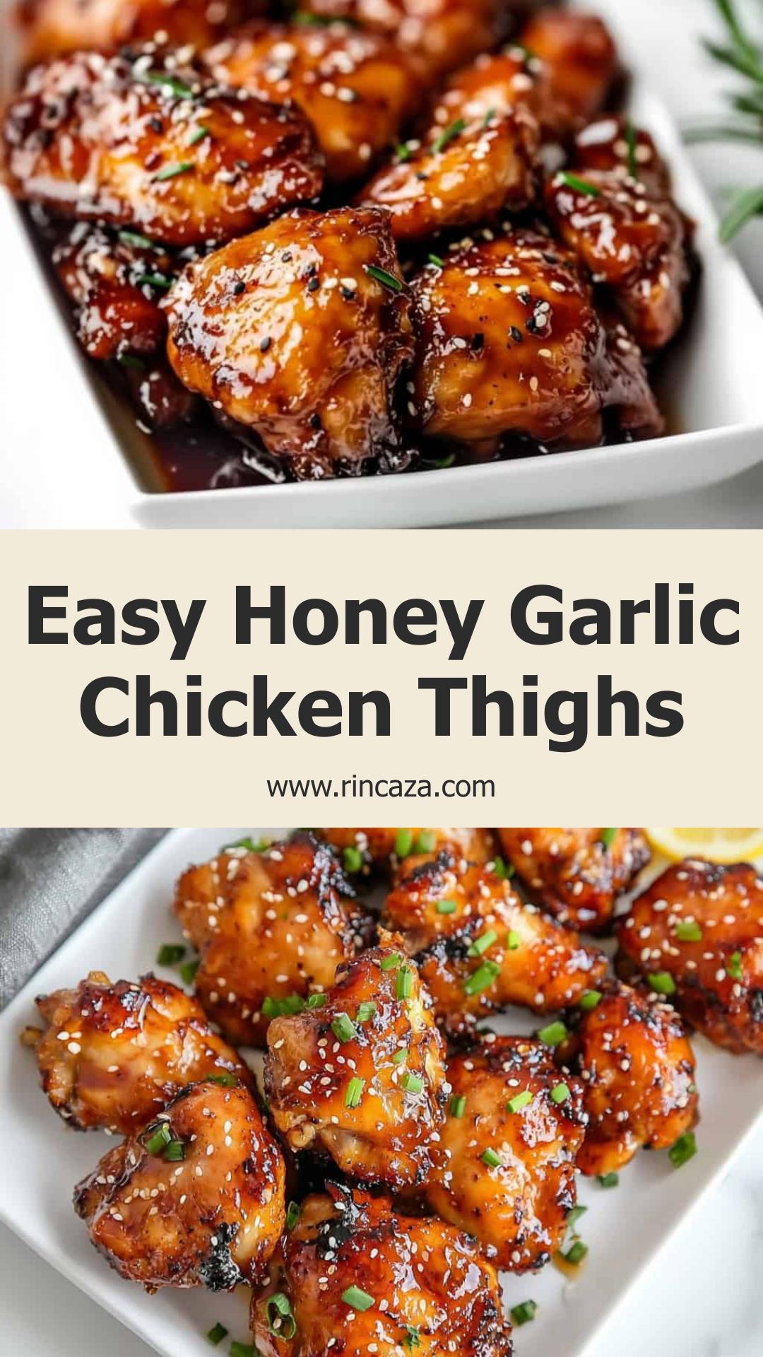 Crockpot Honey Garlic Chicken Thighs With Sweet-Savory Soy Sauce — pin 1