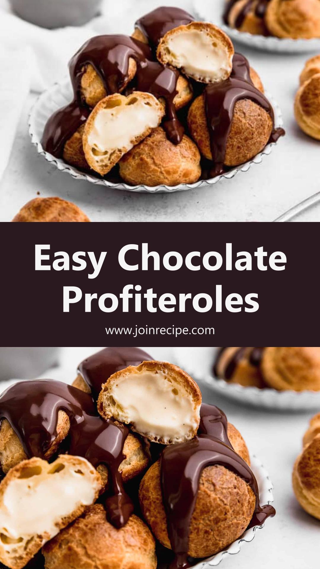 Easy Chocolate Profiteroles Recipe — pin 2