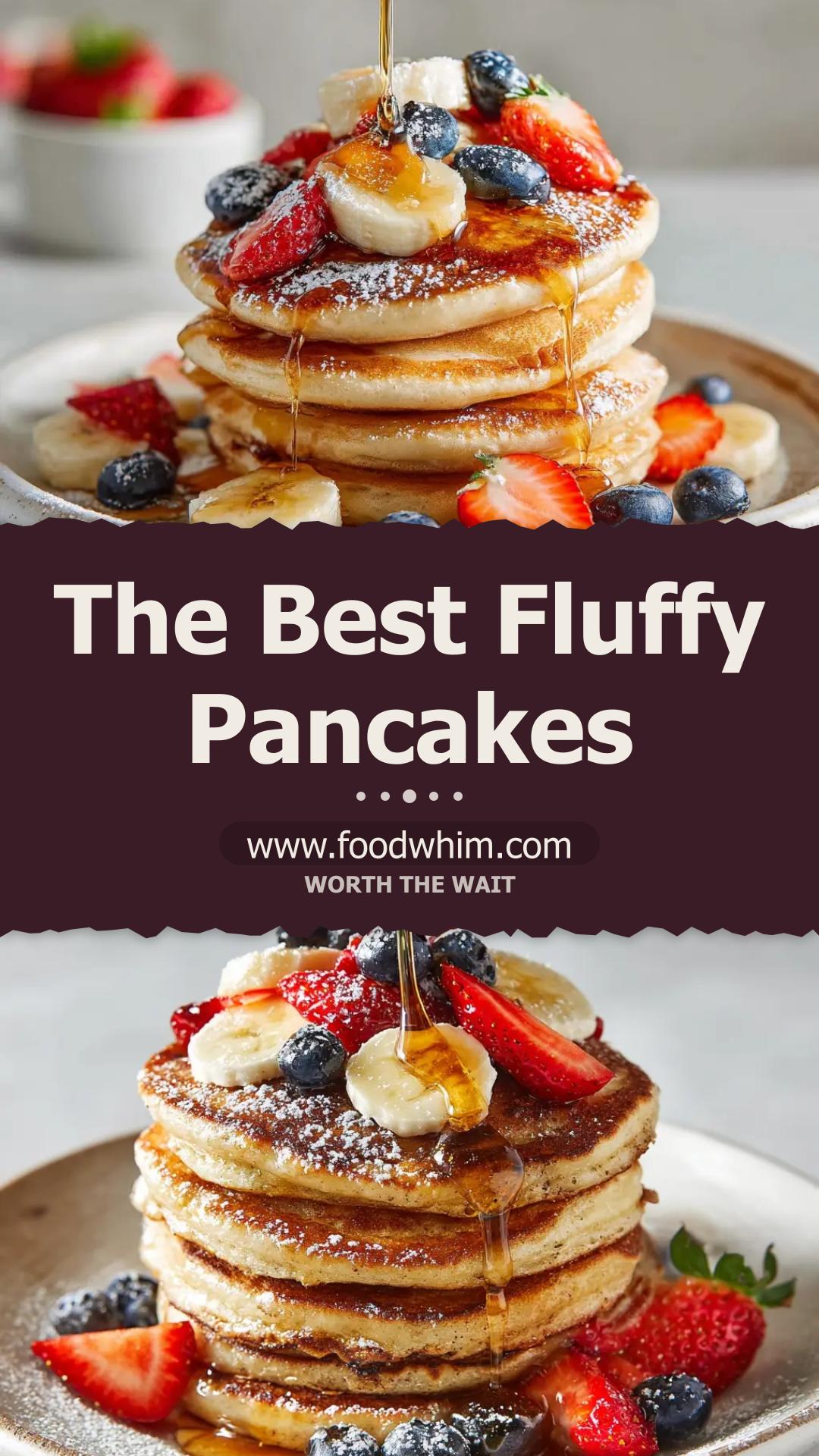 Fluffy Pancake Recipe with Homemade Buttermilk — pin 2