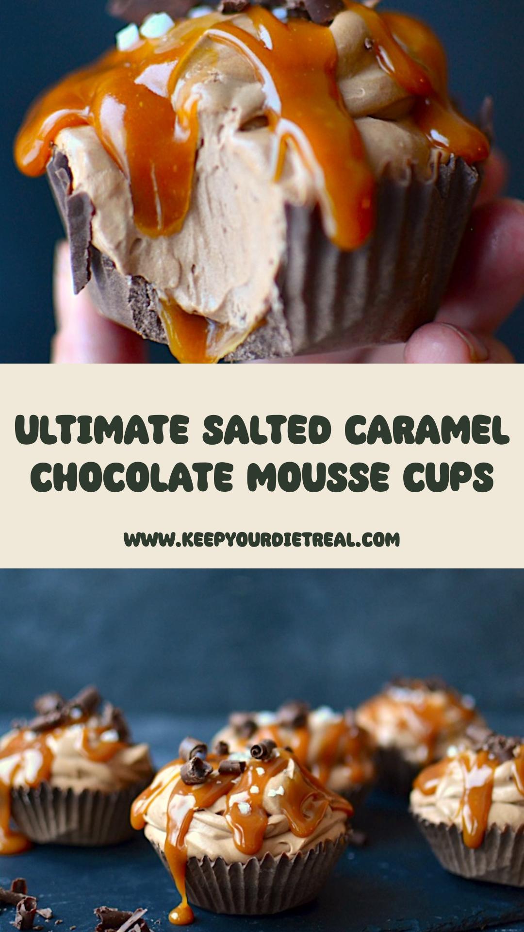 Salted Caramel Chocolate Mousse Cups with Crisp Chocolate Shells — pin 4