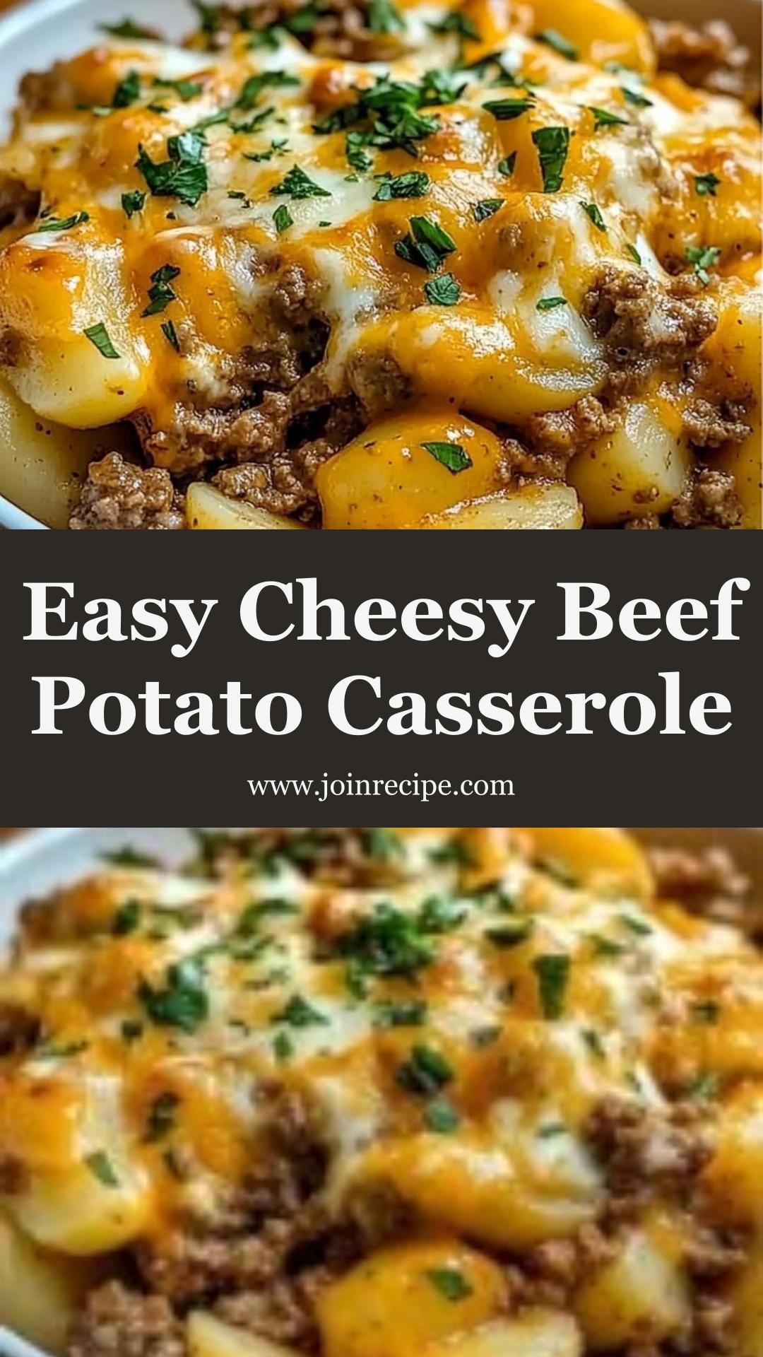 Cheesy Ground Beef & Potato Casserole: A Comforting One-Pan Dinner — pin 1