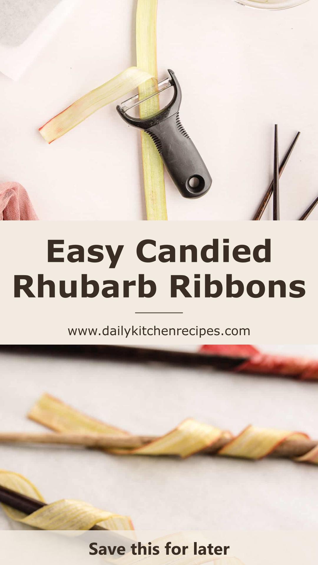 Candied Rhubarb 15 Minutes Easy Delicious — pin 1