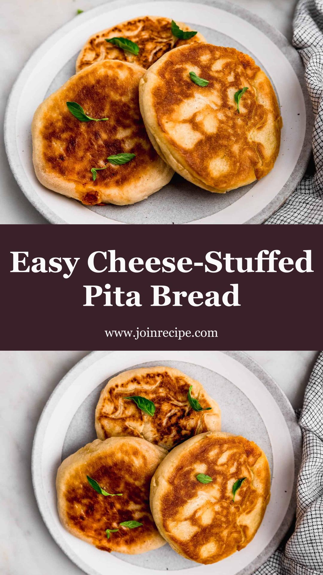 Cheese-Stuffed Pita Bread with Roasted Peppers — pin 3