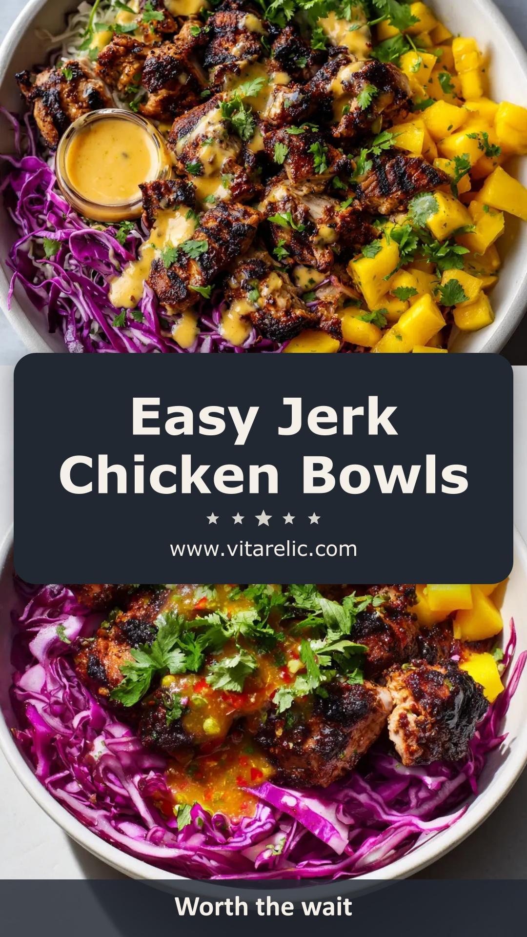 Jerk Chicken Bowls with Mango-Lime Slaw — pin 2