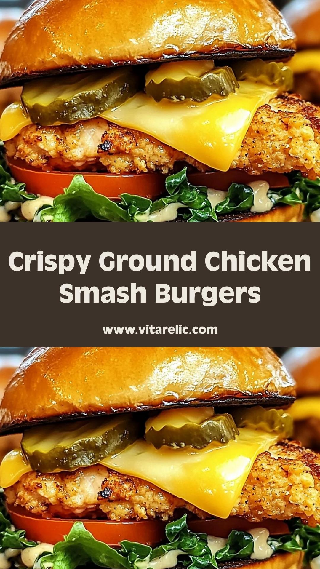 Juicy Ground Chicken Smash Burgers with Crispy Edges and Smoky Paprika — pin 2