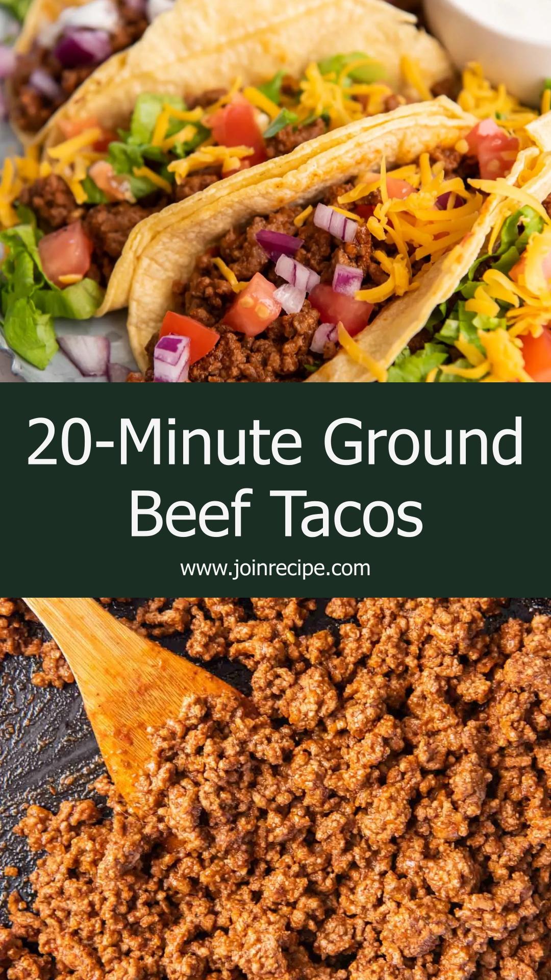Ground Beef Tacos: 20-Minute Seasoned Taco Meat With Warm Tortillas — pin 1
