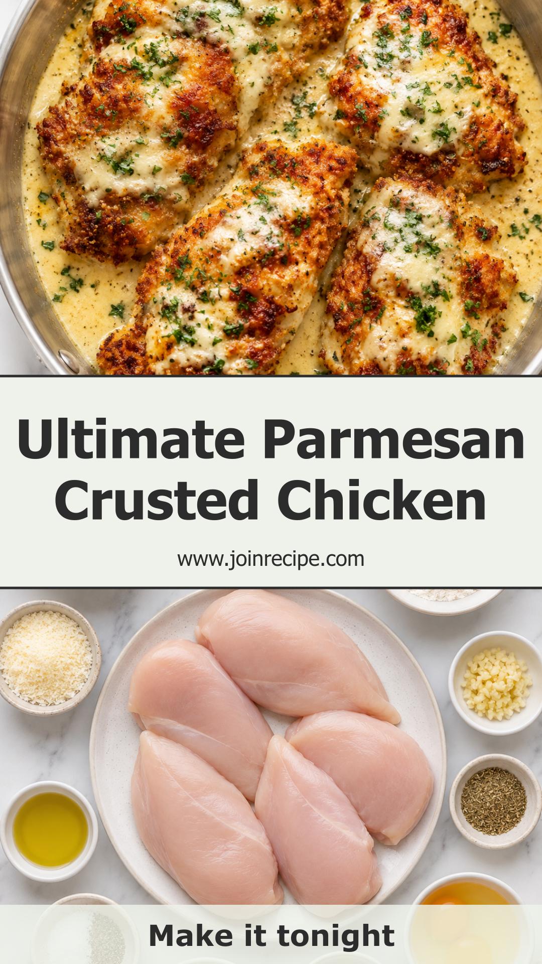 Longhorn Steakhouse Parmesan Chicken with Crispy Crust and Creamy Garlic Sauce — pin 1