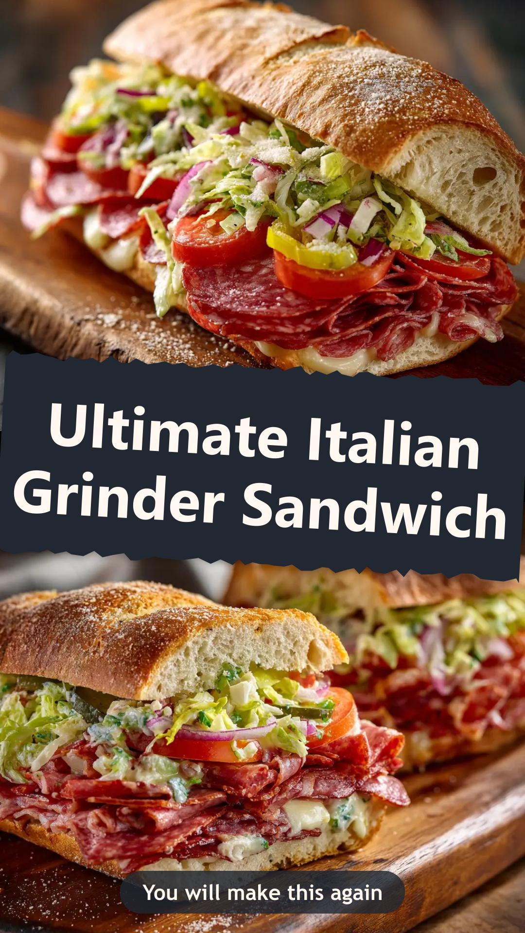 Italian Grinder Sandwich with Provolone and Pepperoncini — pin 2